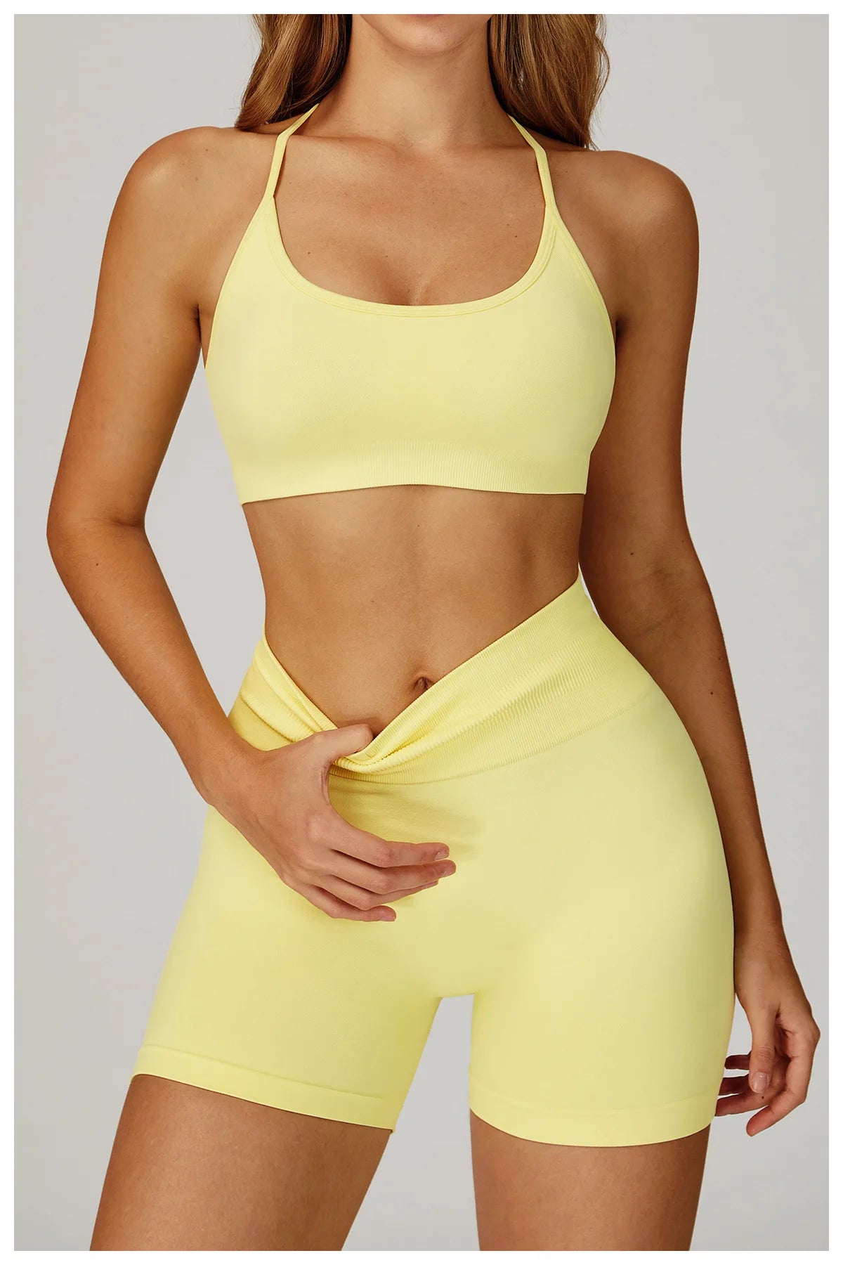 Breathable Sports Bra Anti-Sweat Fitness Top Women Yoga Bra Crop Top Push Up High Strength Sport Bra Seamless Gym Workout Top