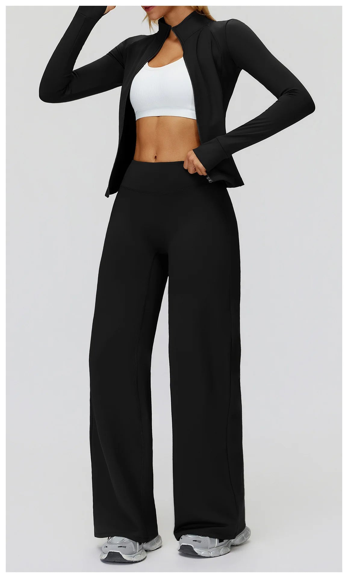 Winter New Yoga Pants With Plush Insulation High Waist Wide Leg Pants Outdoor Sports Running Wide Leg Pants for Women Pants