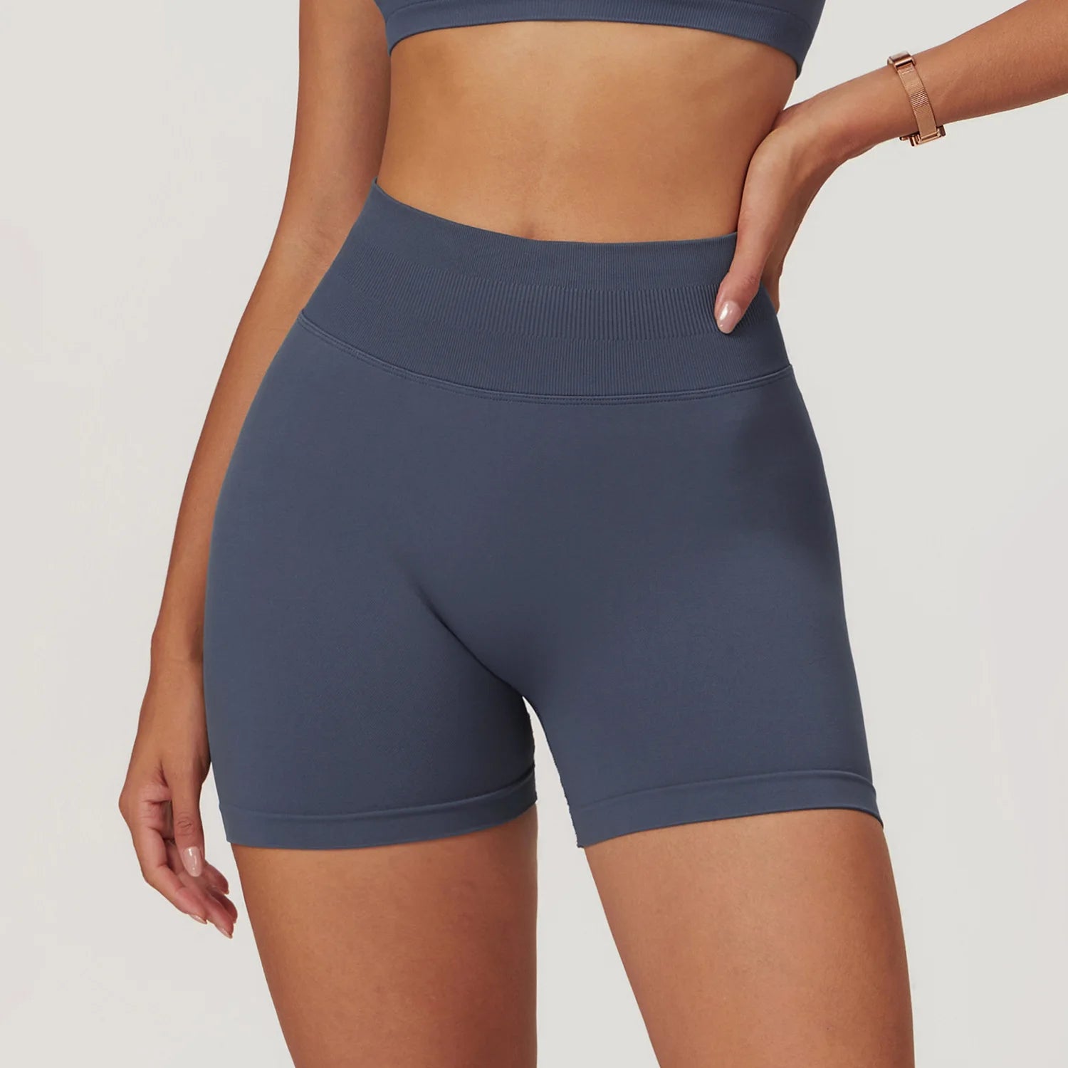 Ribbed Shorts for Women Yoga Shorts Push Up Booty Workout Gym Shorts Fitness High Waist Sports Short Seamless Women Clothing