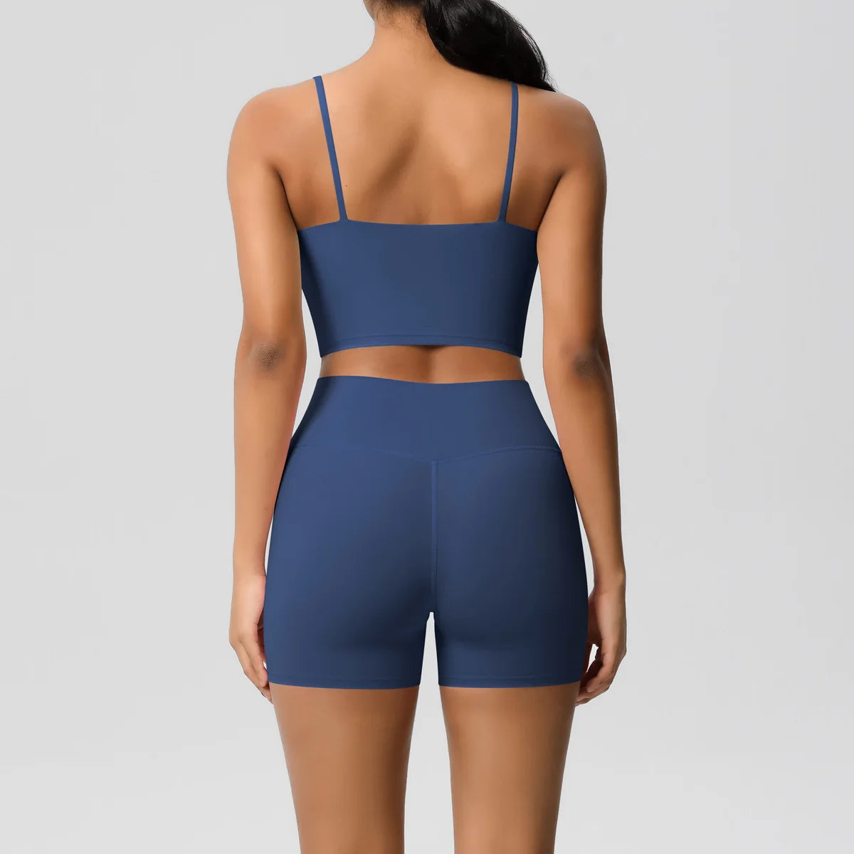 Yoga Sport Set Women Seamless Crop Top Bra Shorts Yoga Set Comfort Elastic Sportsuit Workout Outfit Fitness Gym Clothes
