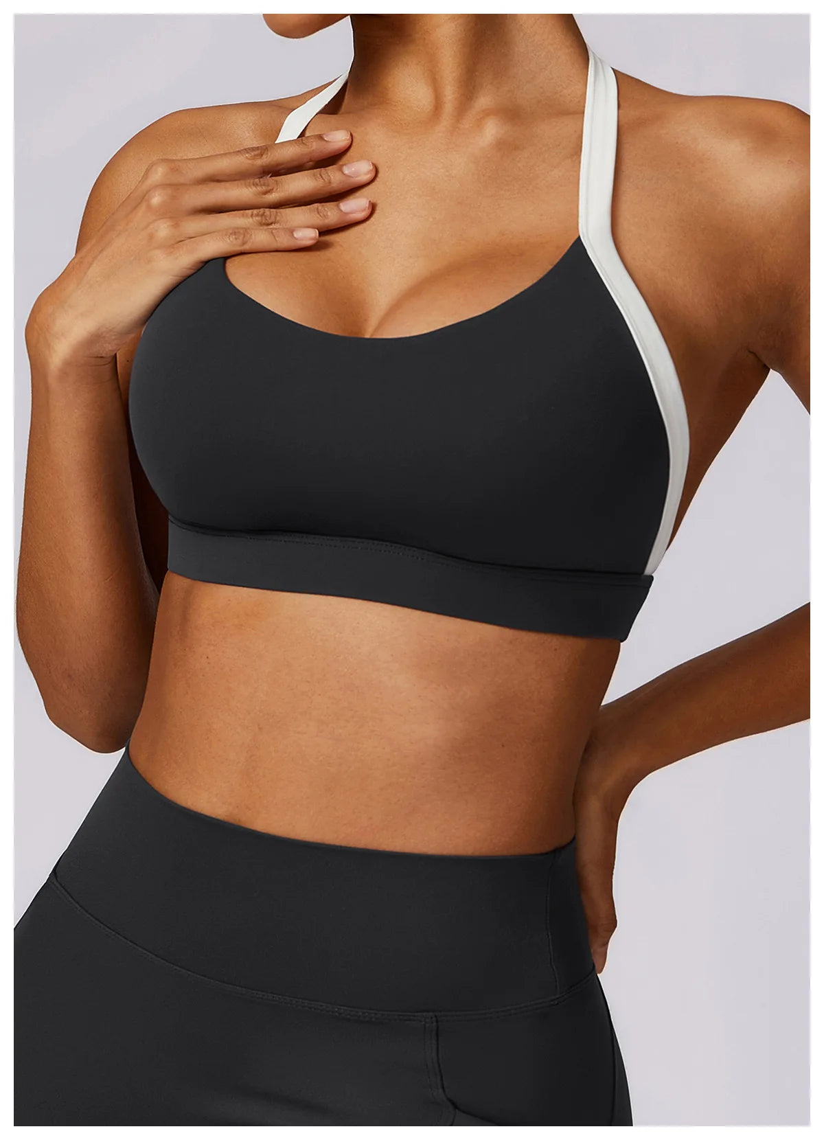 Women's Neck Hanging Back Beauty Yoga Bra Quick Drying Sports Underwear Gym Push Up Workout High-intensity Running Fitness Vest