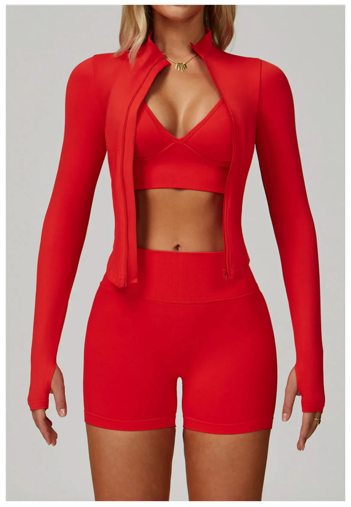 2/3PCS Yoga Suit Sports Set Women Tracksuit Gym Set Seamless Running Workout Set Push Up Long Sleeve Sports Jacket Yoga Clothing