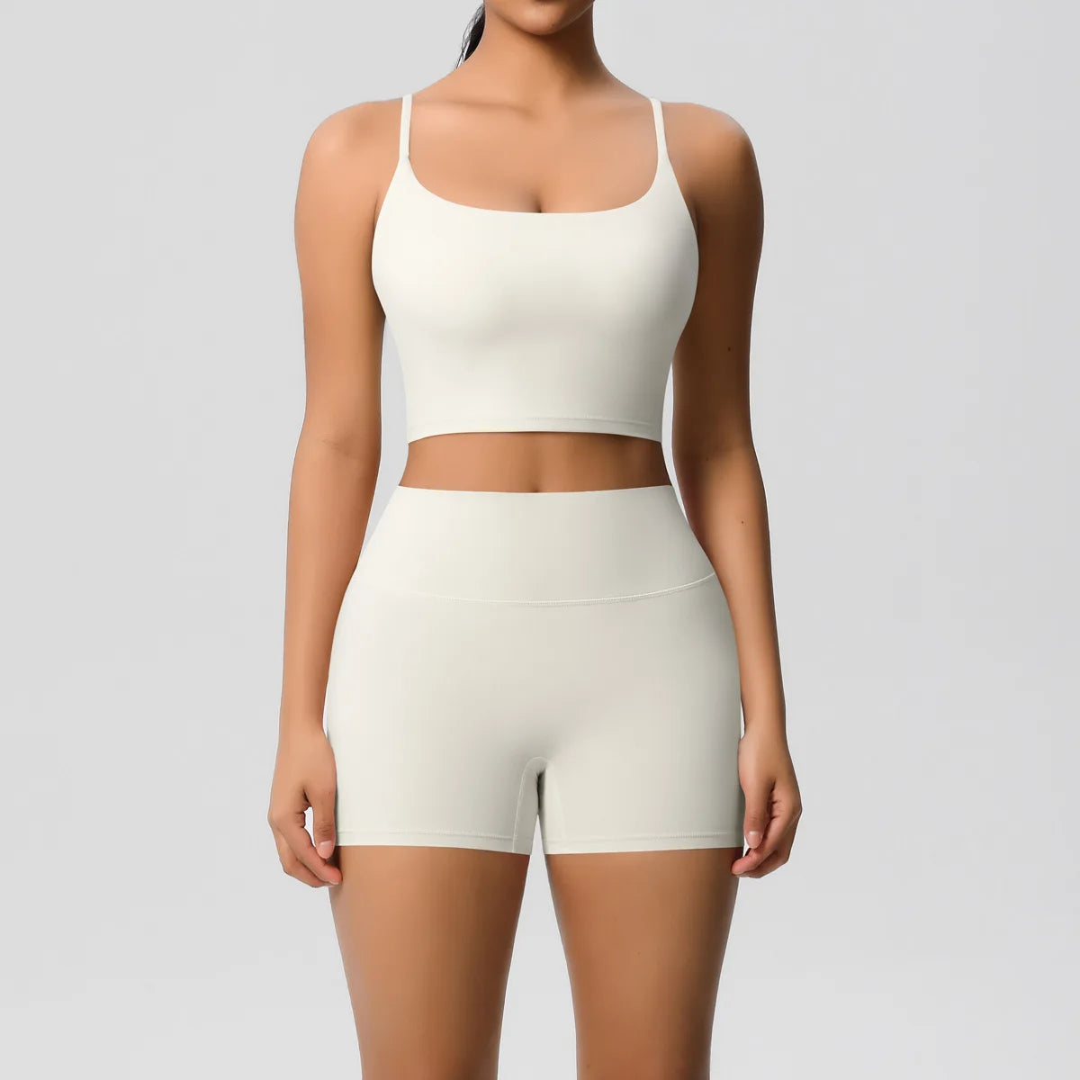 Yoga Sport Set Women Seamless Crop Top Bra Shorts Yoga Set Comfort Elastic Sportsuit Workout Outfit Fitness Gym Clothes