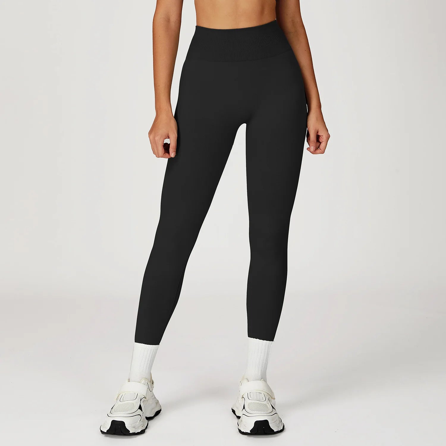 Seamless High Waist Solid Leggings Women Slim Tights Fitness Yoga Elastic Leggings Push Up Butt Knit Fashion Gym Workout Pants