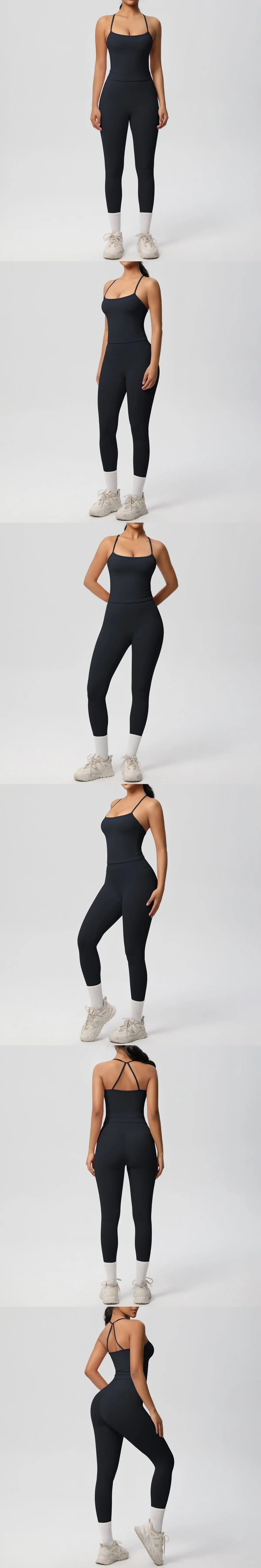 Yoga Outfits Women Tracksuit Fitness Suit Training Sleeveless Sport Gym Set Workout Overalls Sports Underwear Sportswear