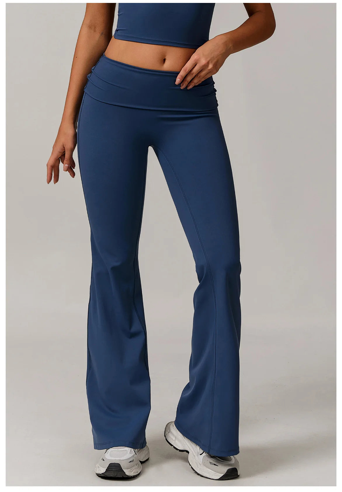 Flare Leggings Yoga Pants Women High Waist Wide Leg Yoga Pants Gym Sports Slim Flared Tights Pants Control Tummy Dance Trousers