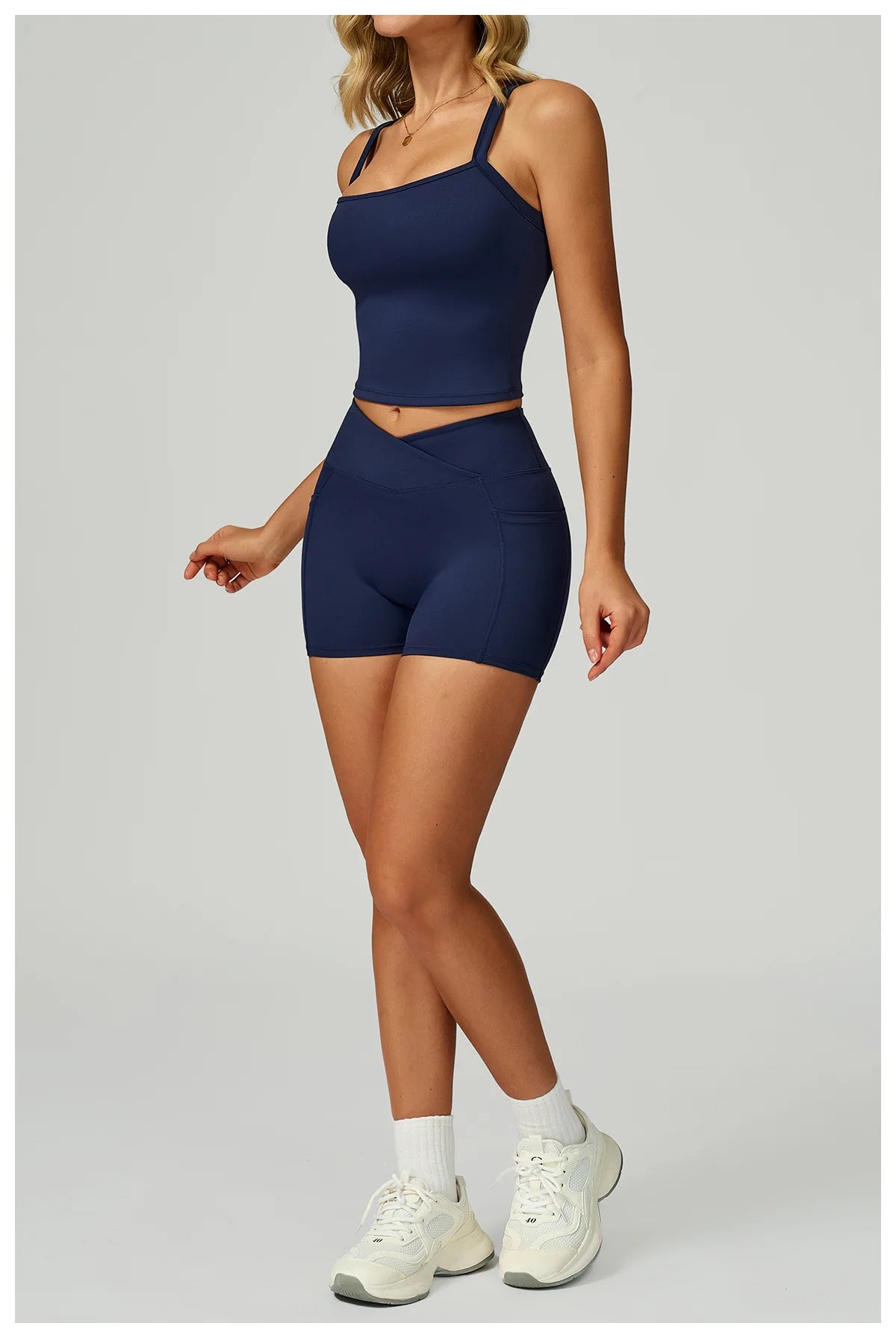Yoga Suit 2PCS Women Tracksuit Sports Bra High Waist Leggings Shorts Outfit Gym Set Fitness Workout Clothes Push Up Sportswear