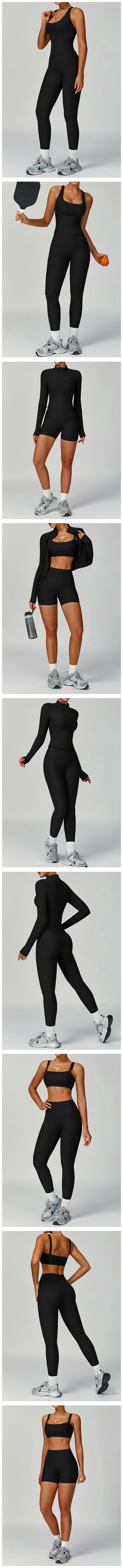 Women Tracksuit 2PCS Yoga Suit Sports Set Quick-Drying Gym Set Running Workout Zipper Long Sleeve Sports Shorts Yoga Clothing