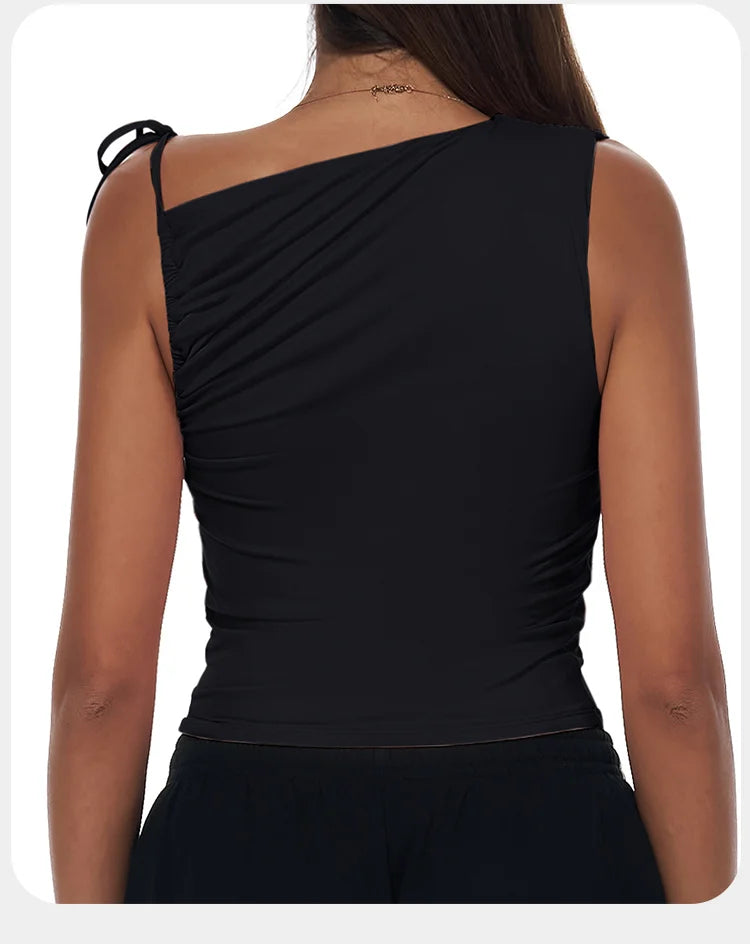 Sexy Shoulder Sports Shirt Vest Loose Breathable Quick Drying Top Gym Running Fitness Yoga Clothing Lightweight Tops For Women