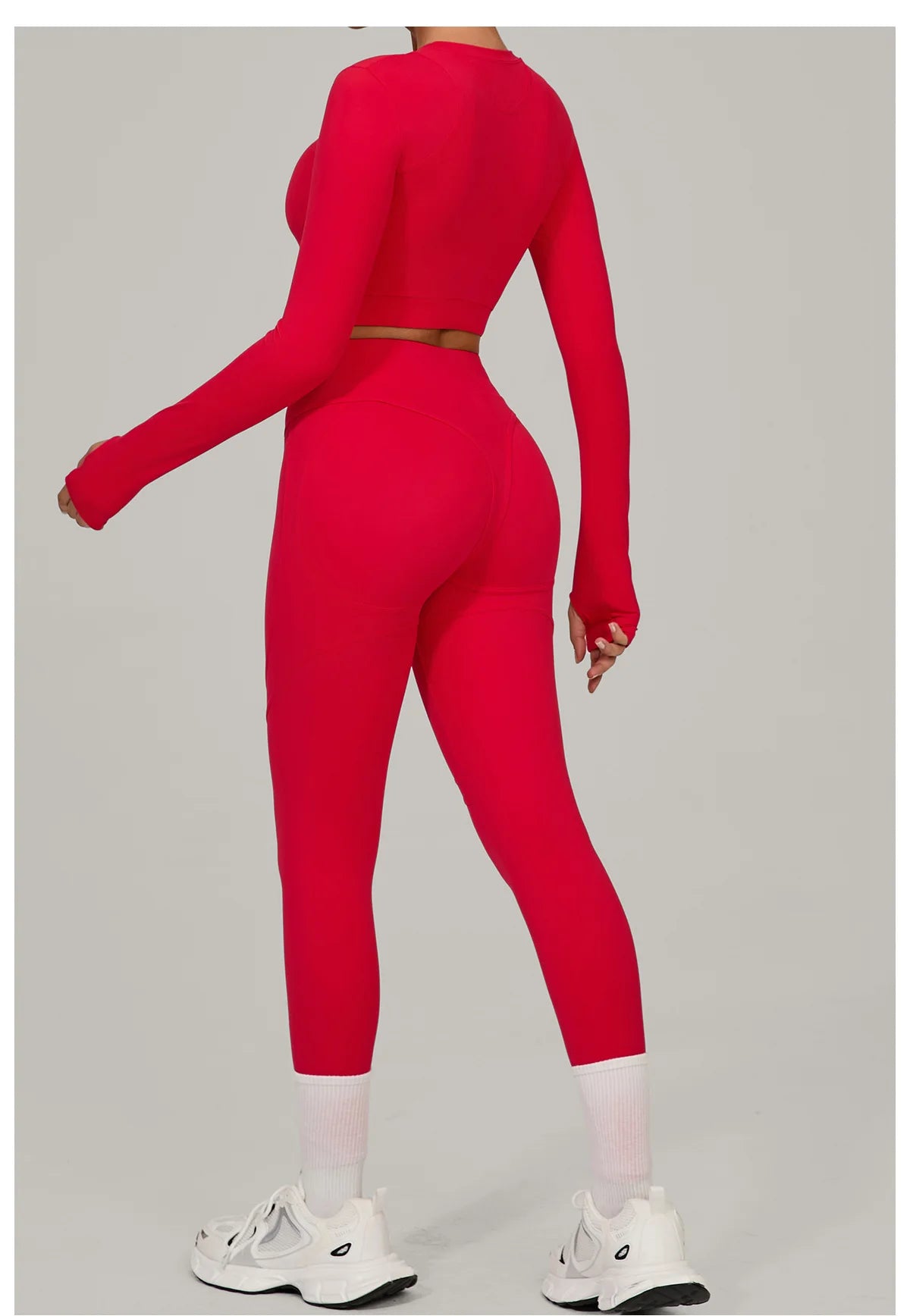 Women Tracksuit 2PCS Yoga Suit Sports Set Women Quick-Drying Gym Set Running Workout Long Sleeve Sports Shirt Yoga Clothing
