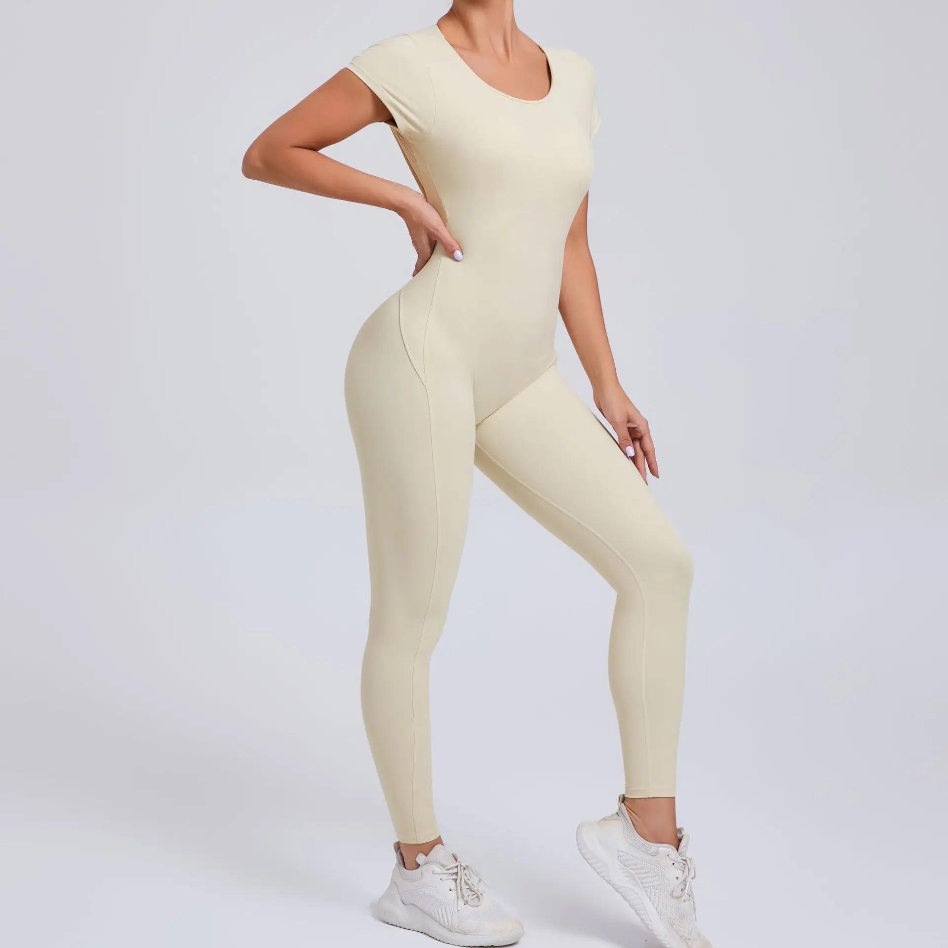 Yoga Suit Women's Jumpsuit One Piece Sports Suit Short Sleeve Gym Clothes Push Up Training Fitness Yoga Bodysuit Sportswear