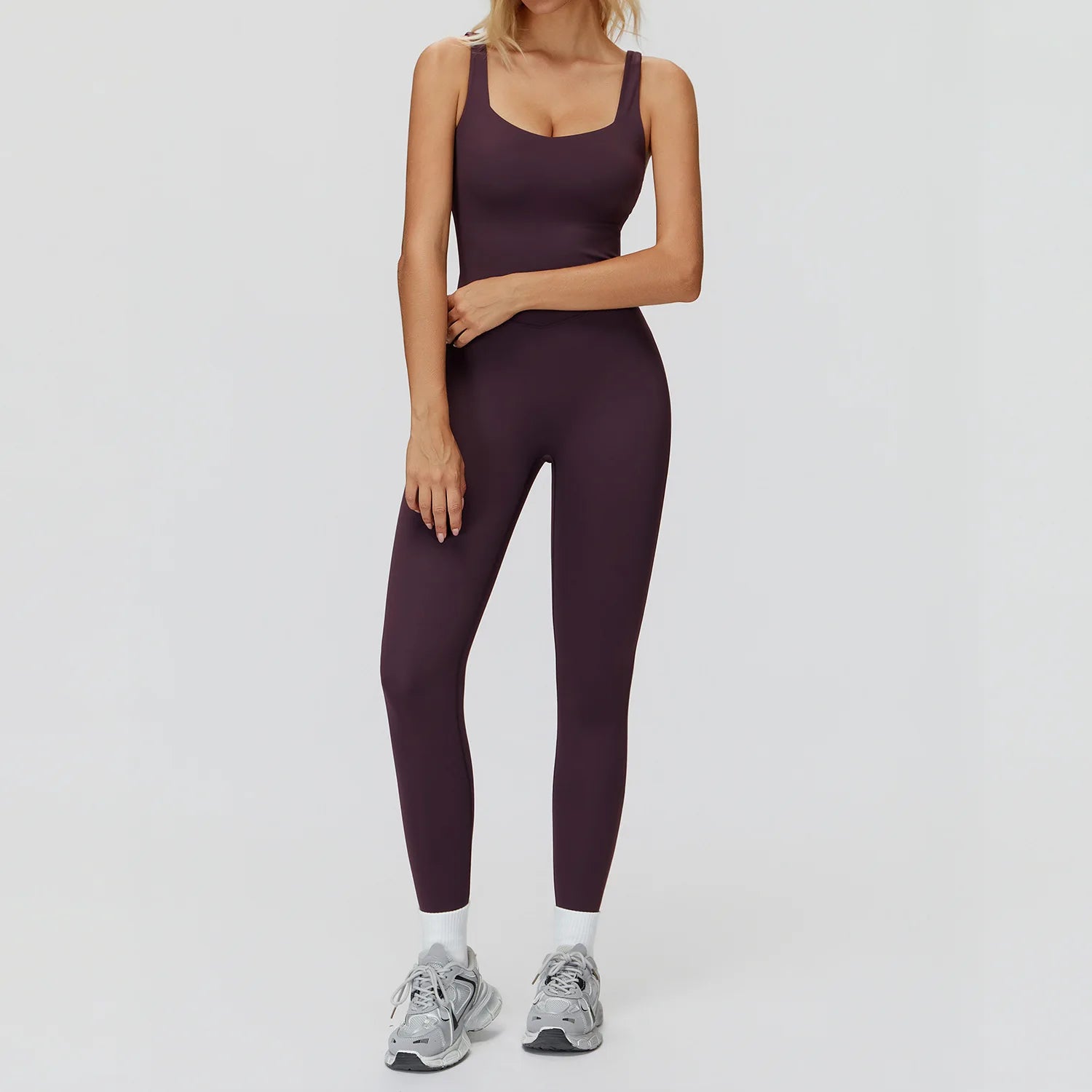 Women's Tracksuit Yoga Set Jumpsuits One Piece Fitness Rompers Sleeveless Sportswear Gym Set Push Up Bodysuits Workout Clothes