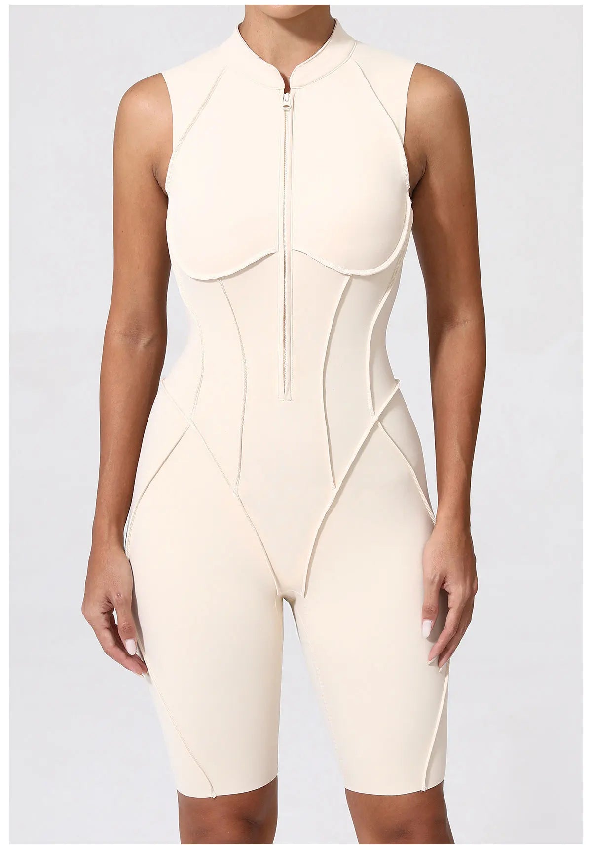 Zipper Jumpsuit Women's Fitness Suit Short Sets Sports Overalls for Woman Tracksuit Yoga Clothing Gym Workout Clothes Sportswear