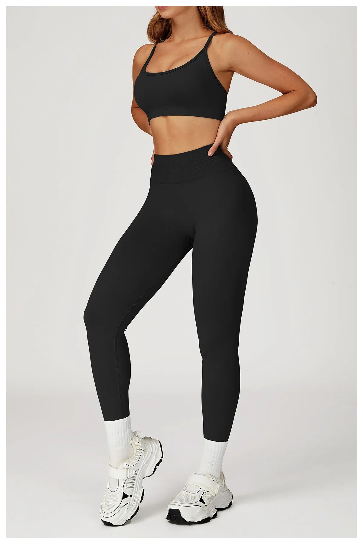 Seamless High Waist Solid Leggings Women Slim Tights Fitness Yoga Elastic Leggings Push Up Butt Knit Fashion Gym Workout Pants