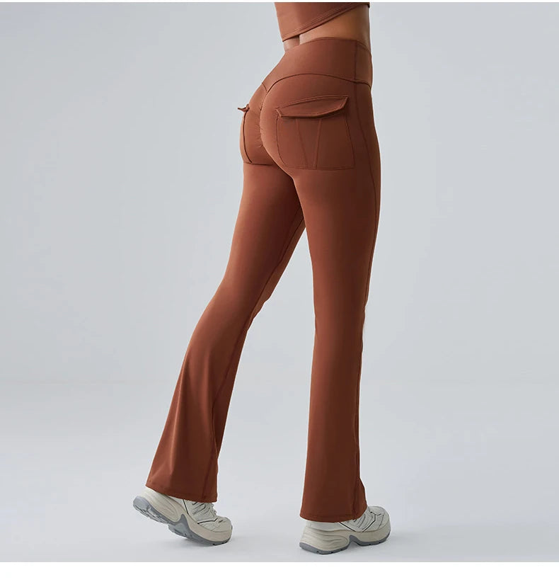 Sports Leggings Women Flares Leggings High Waist Tights Scrunch Butt Yoga Flares Pants Push Up Gym Leggings Women Yoga Clothes