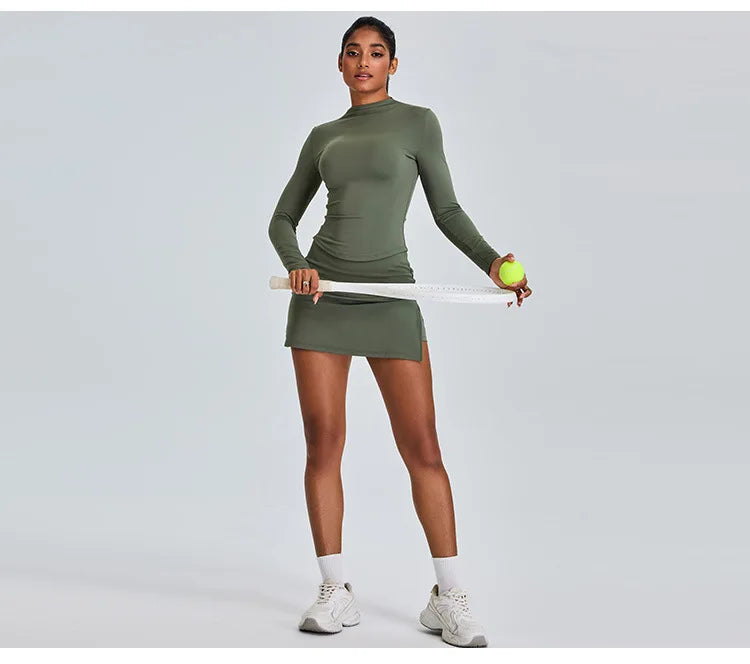 High Waist Sports Short Skirt Women's Yoga Short Skirt Running Training Fitness Tennis A-line Skirt Fake Two Yoga Short Skirts