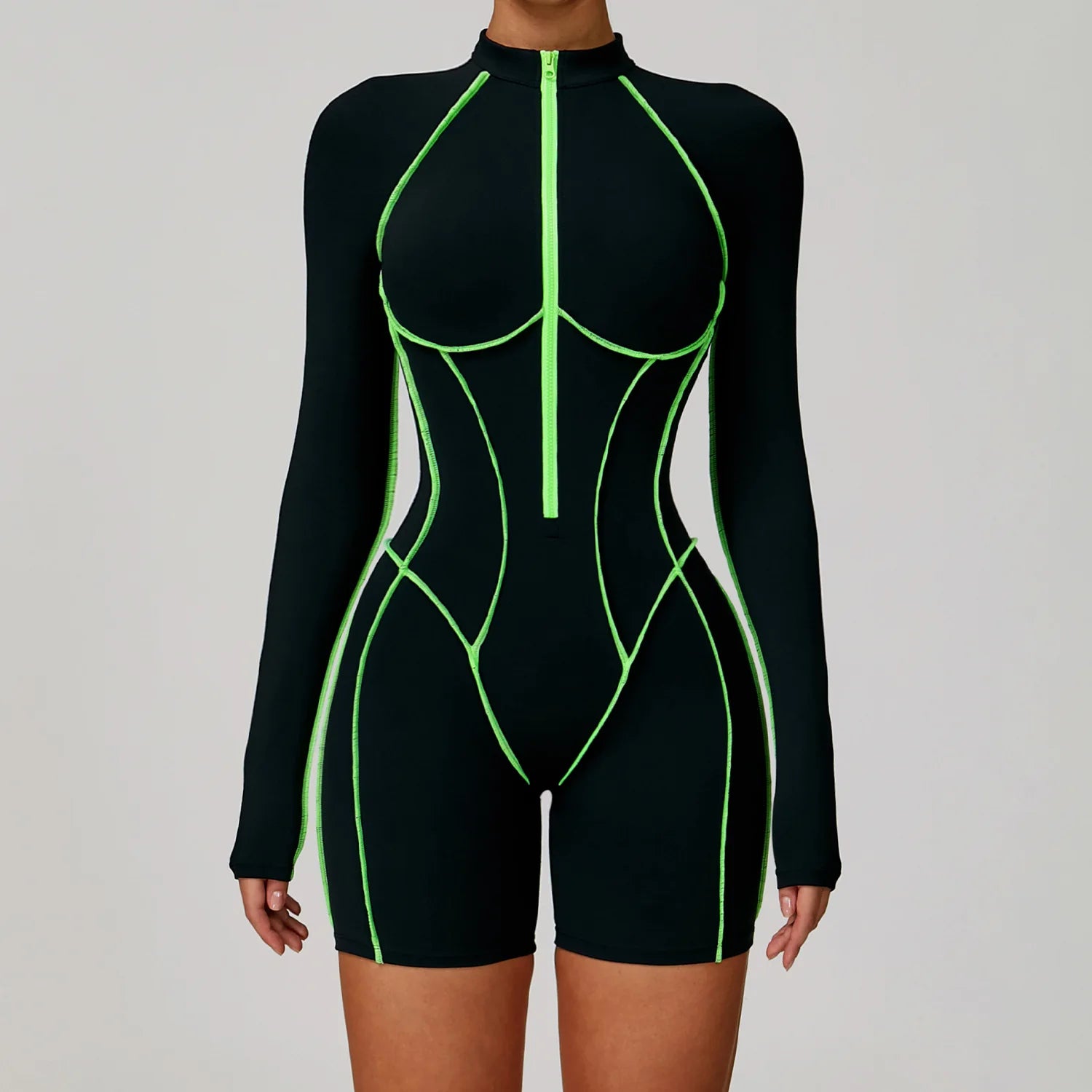 Zipper Rompers Women's Gym Jumpsuit Fitness Suit Short Sets Sports Overalls for Woman Tracksuit Yoga Clothing Workout Sportswear