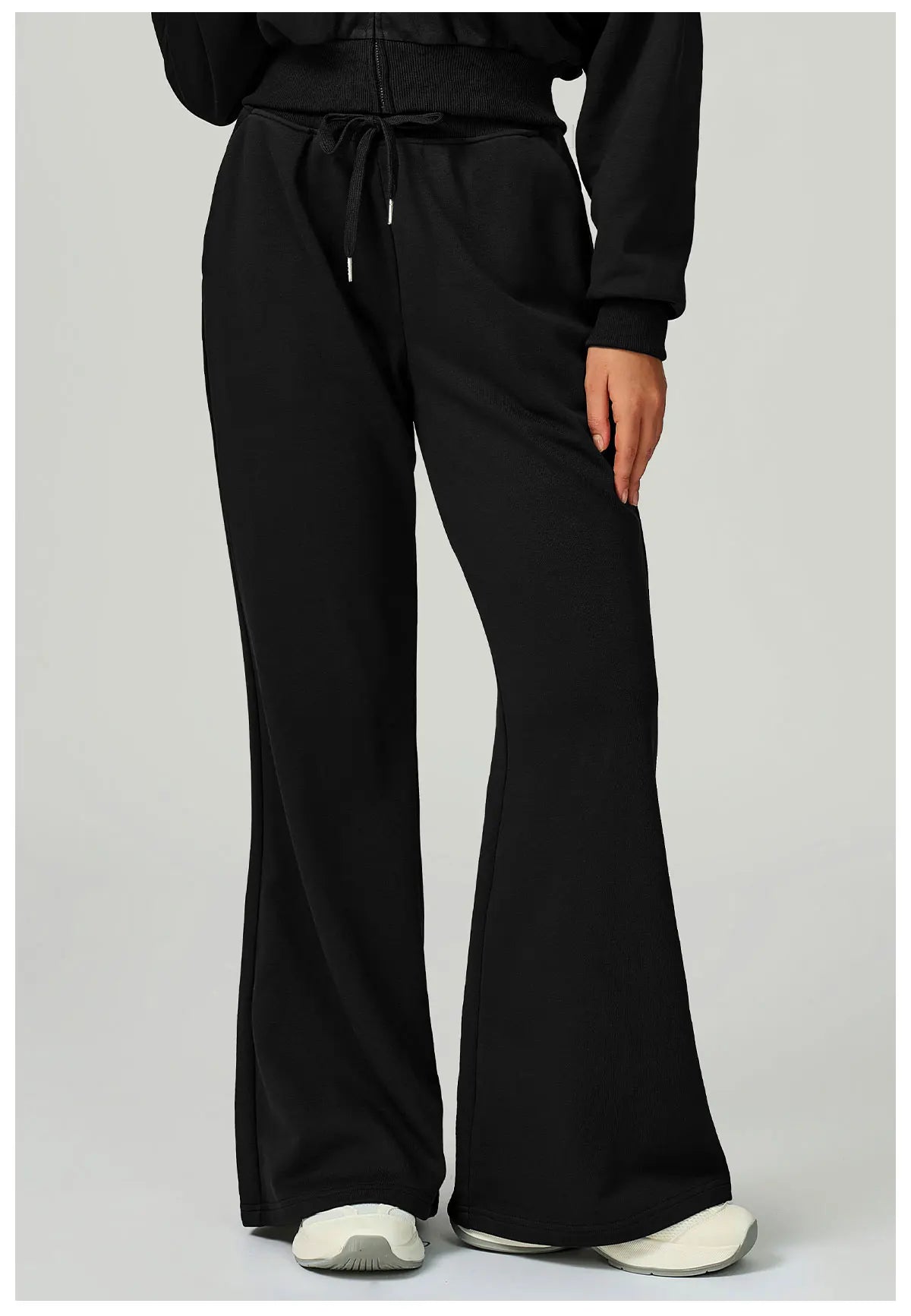 Winter High Waist Loose Fit Sports Pants Women Drawstring Wweatpants With Pockets Straight Leg Yoga Pants Versatile Sports Pants