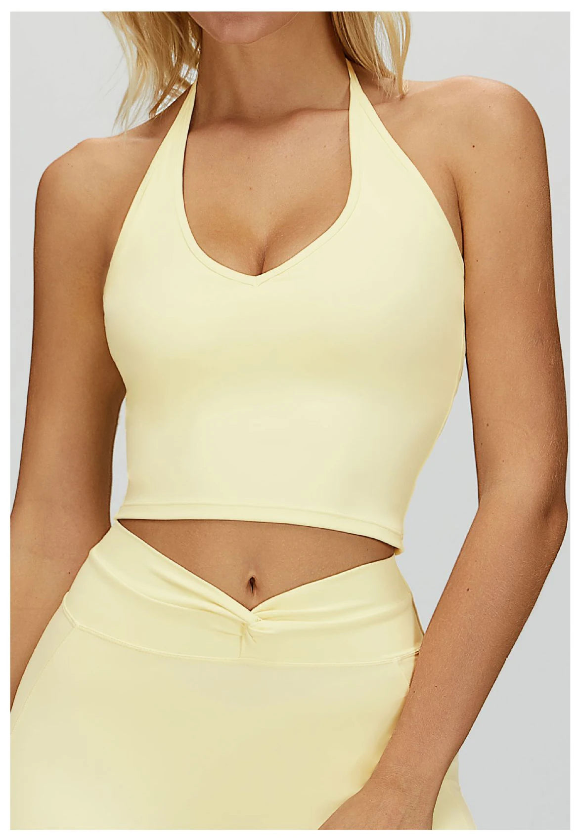 Hanging Neck Sports Underwear Fitness Backless Yoga Bra Gym Bra Removable Cups Women Workout Clothing Gym Top Halter Sport Bras