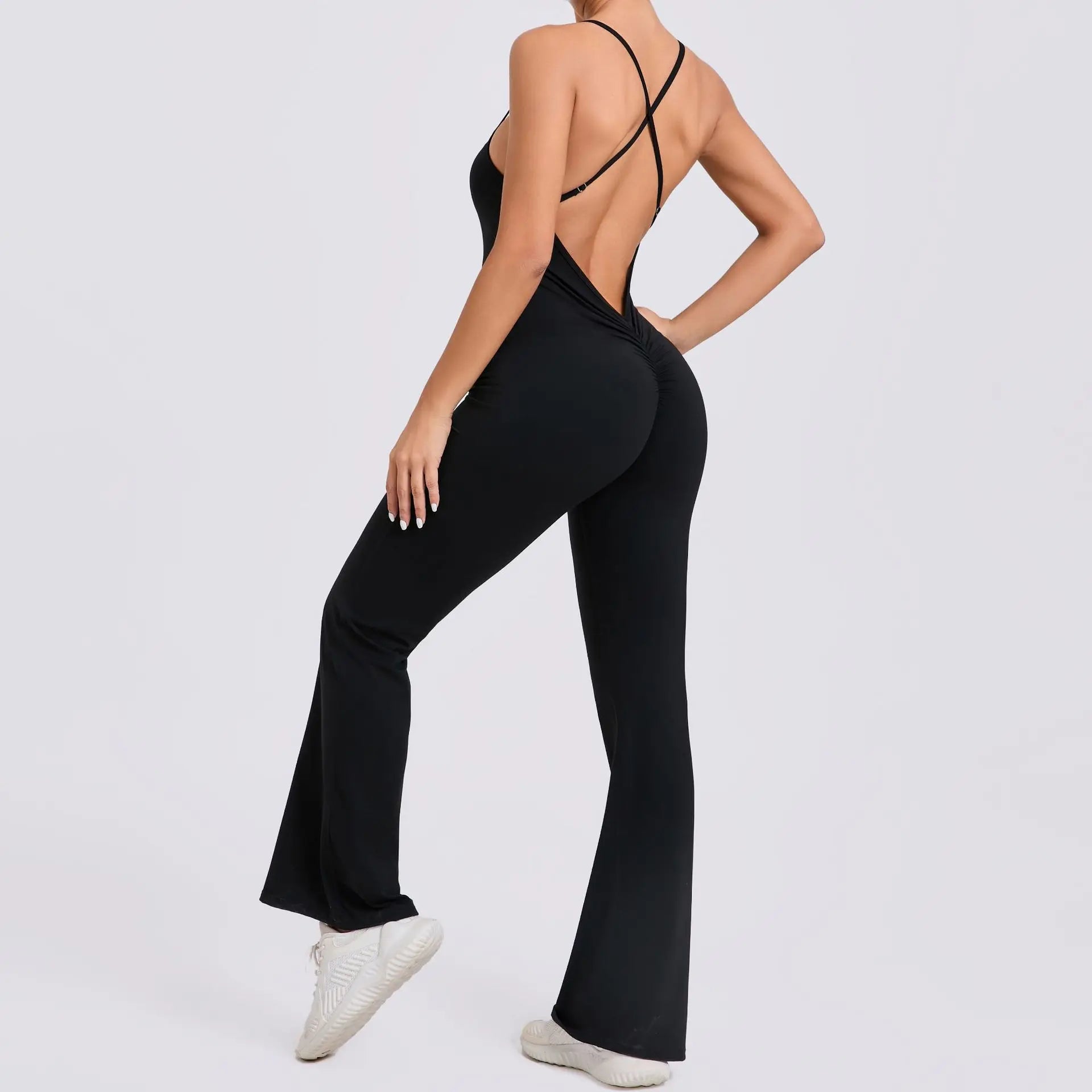 Workout Clothes Women Tracksuit Yoga Set Backless Jumpsuits One Piece Fitness Workout Rompers Sportswear Push Up Gym Set