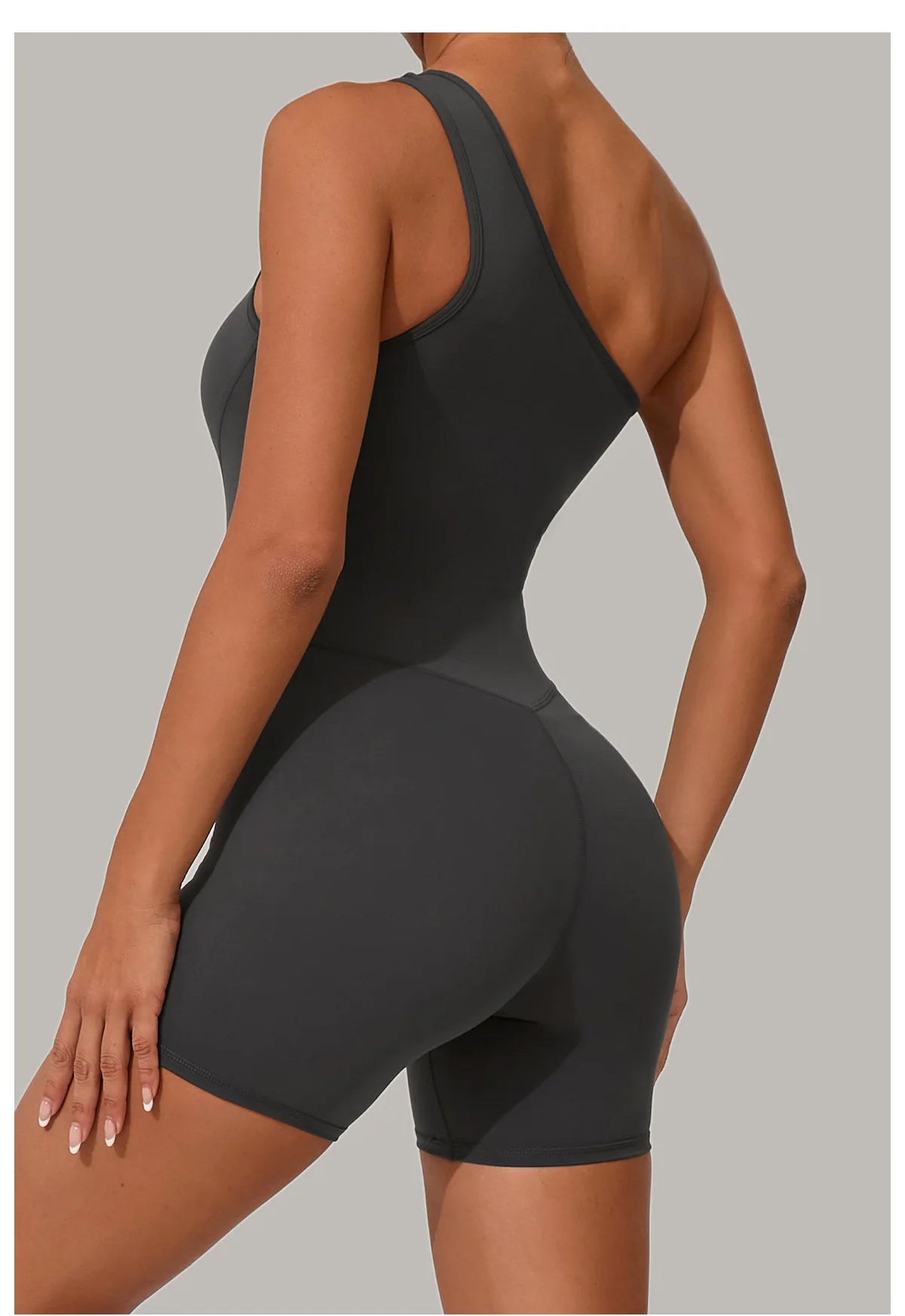One Shoulder Jumpsuit Women's Fitness Suit Short Sets Sports Overalls for Woman Tracksuit Yoga Clothing Gym Workout Sportswear