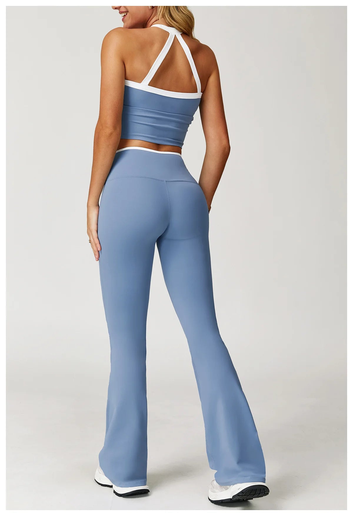 Flare Leggings Yoga Women High Waist Wide Leg Yoga Pants Impact Gym Sports Slim Flared Tights Pants Control Tummy Dance Trousers