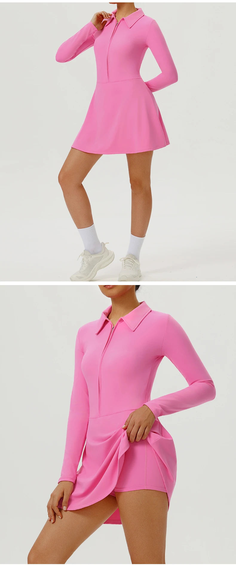 Gym Jumpsuits Women's Rompers Fitness Suit Sports Overalls Woman Tracksuit Yoga Clothing Workout Zipper Long Sleeved Sportswear
