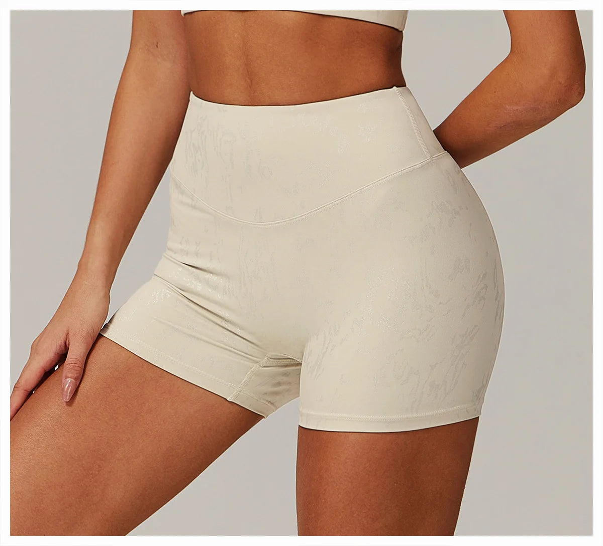 Elastic Yoga Shorts Women High Waist Tummy Control Ruched Booty Pants Printed Butt Lifting Push Up Gym Workout Compression Tight