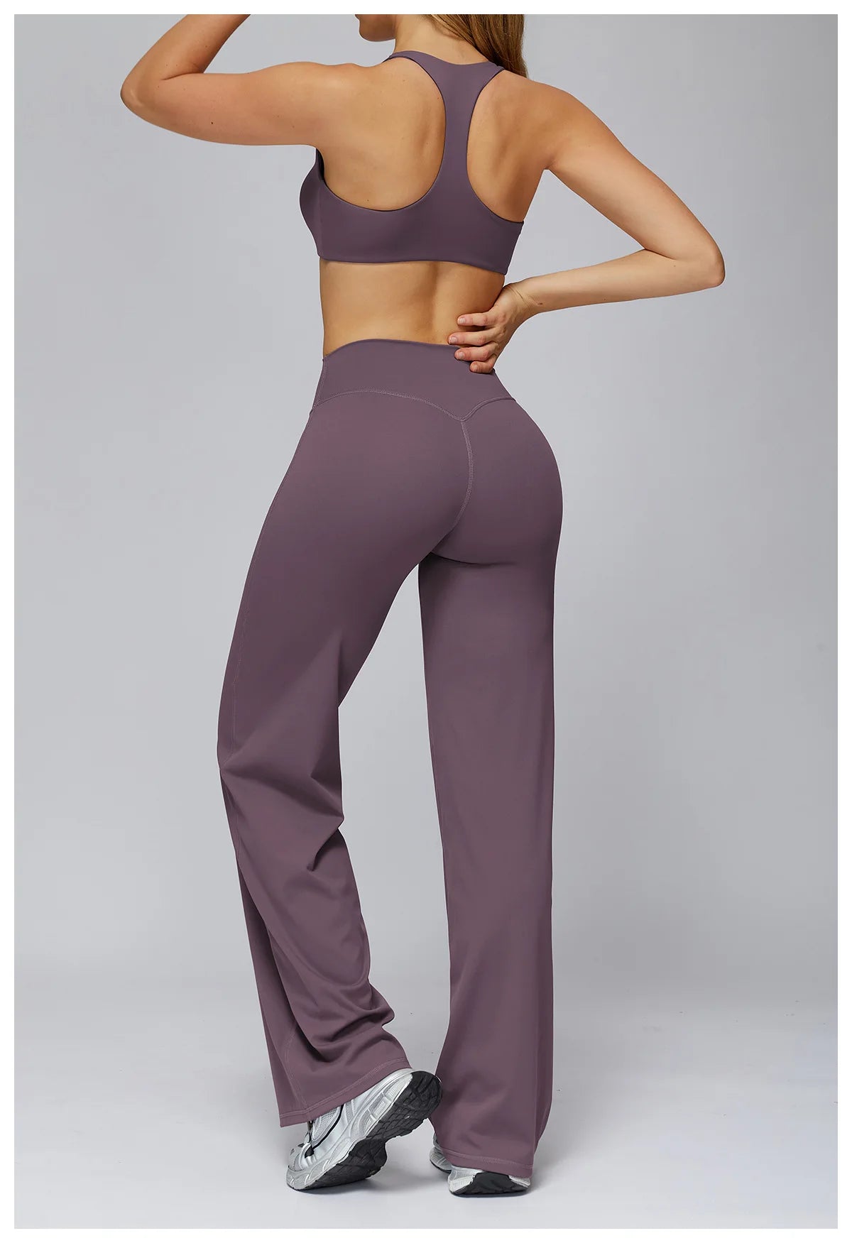 Yoga Set 2PCS Women Sportswear Workout Clothes Seamless Athletic Wear Gym Legging Fitness Bra Crop Top Long Sleeve Sports Suits