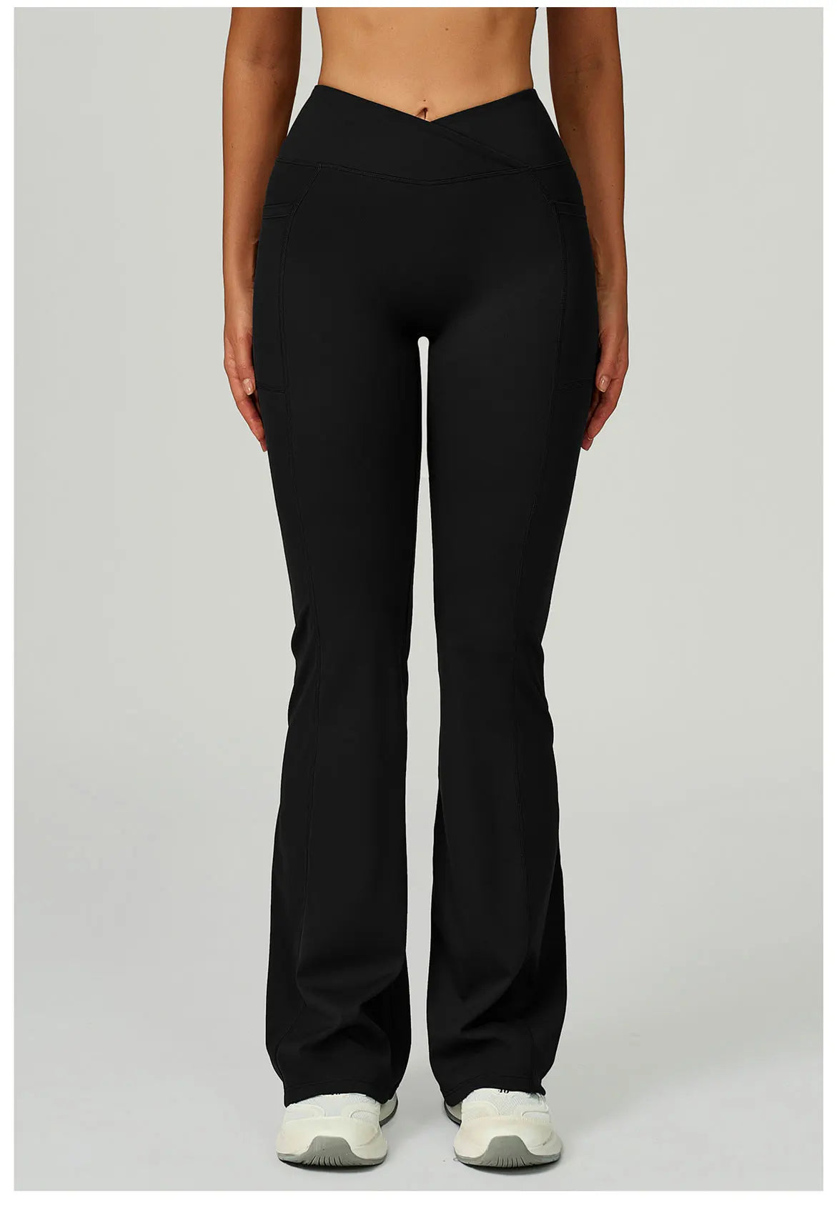 Flare Leggings Women Yoga Pants Bell-bottoms Yoga Trousers High Waist Fitness Pants Stretch Gym Casual Sports Wide Leg Pants