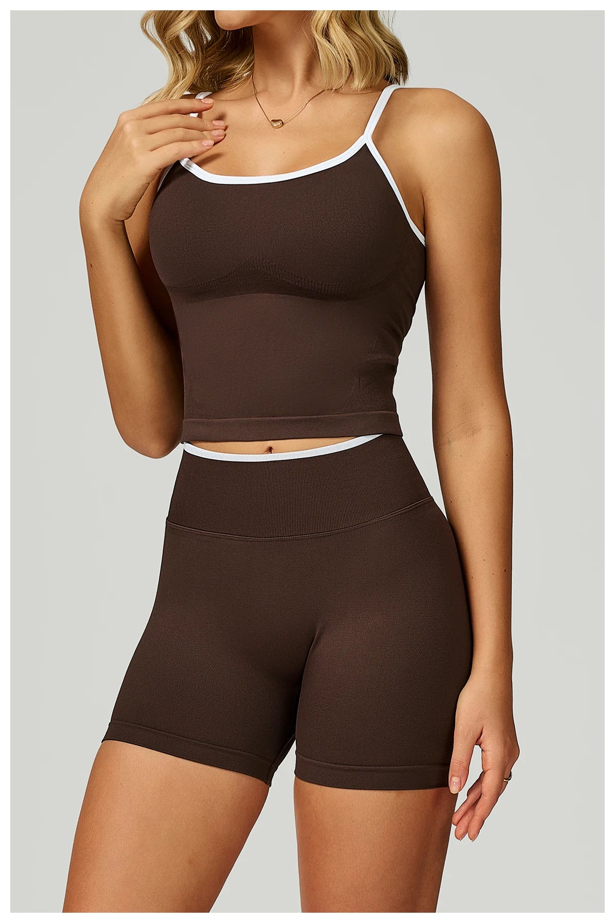 Seamless Sports Fitness Vest with Chest Pad Summer Shockproof Beauty Back Nude Feeling Suit Pilates Training Yoga Top Yoga Bras