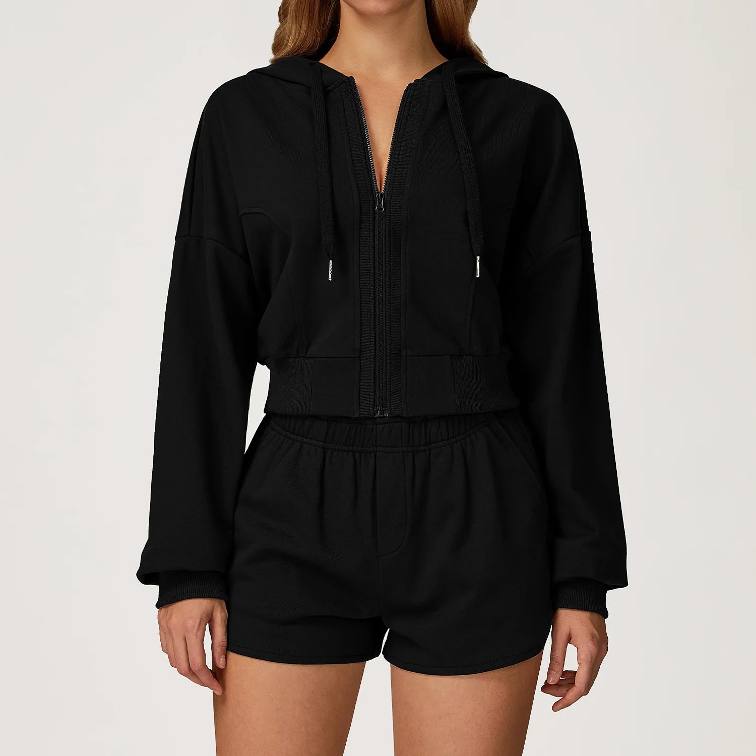 Winter 2-piece Casual Sports Hoodie Set Women's Long Sleeved Loose Yoga Set High Waisted Sweatpants Running and Fitness Set