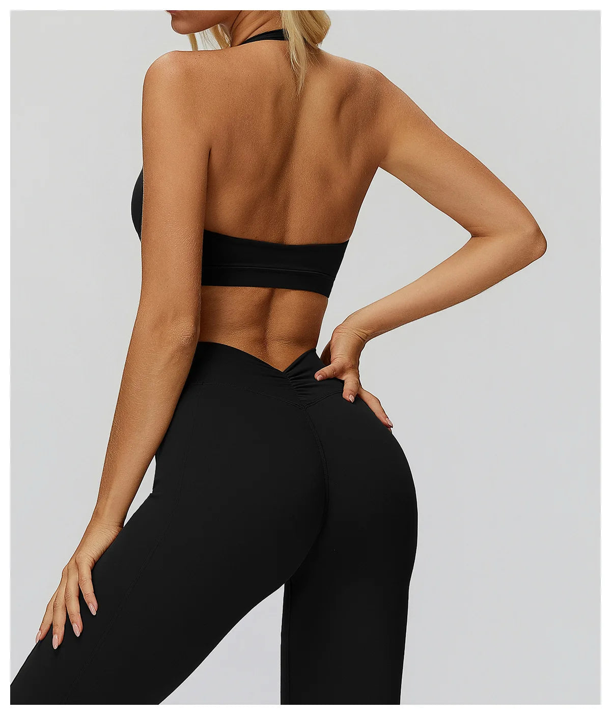Women Impact Sports Bra Seamless Halter Top High Support Push-up Open Back Gym wear Fitness Push Up Yoga Bra Workout Underwear