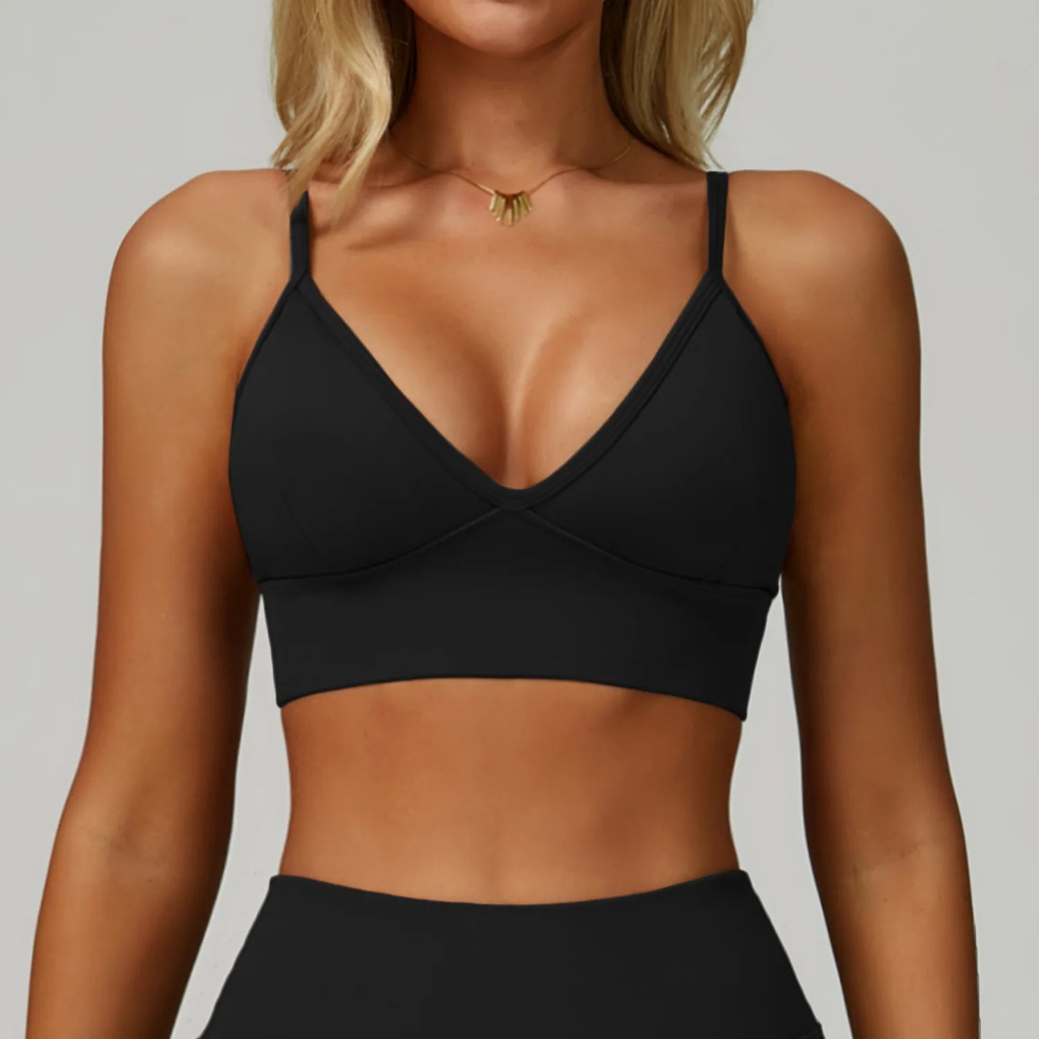 Breathable Sports Bra Fitness Top Women Yoga Bra Shockproof Crop Top Push Up Adjustable Shoulder Strap Sport Bra Gym Workout Top