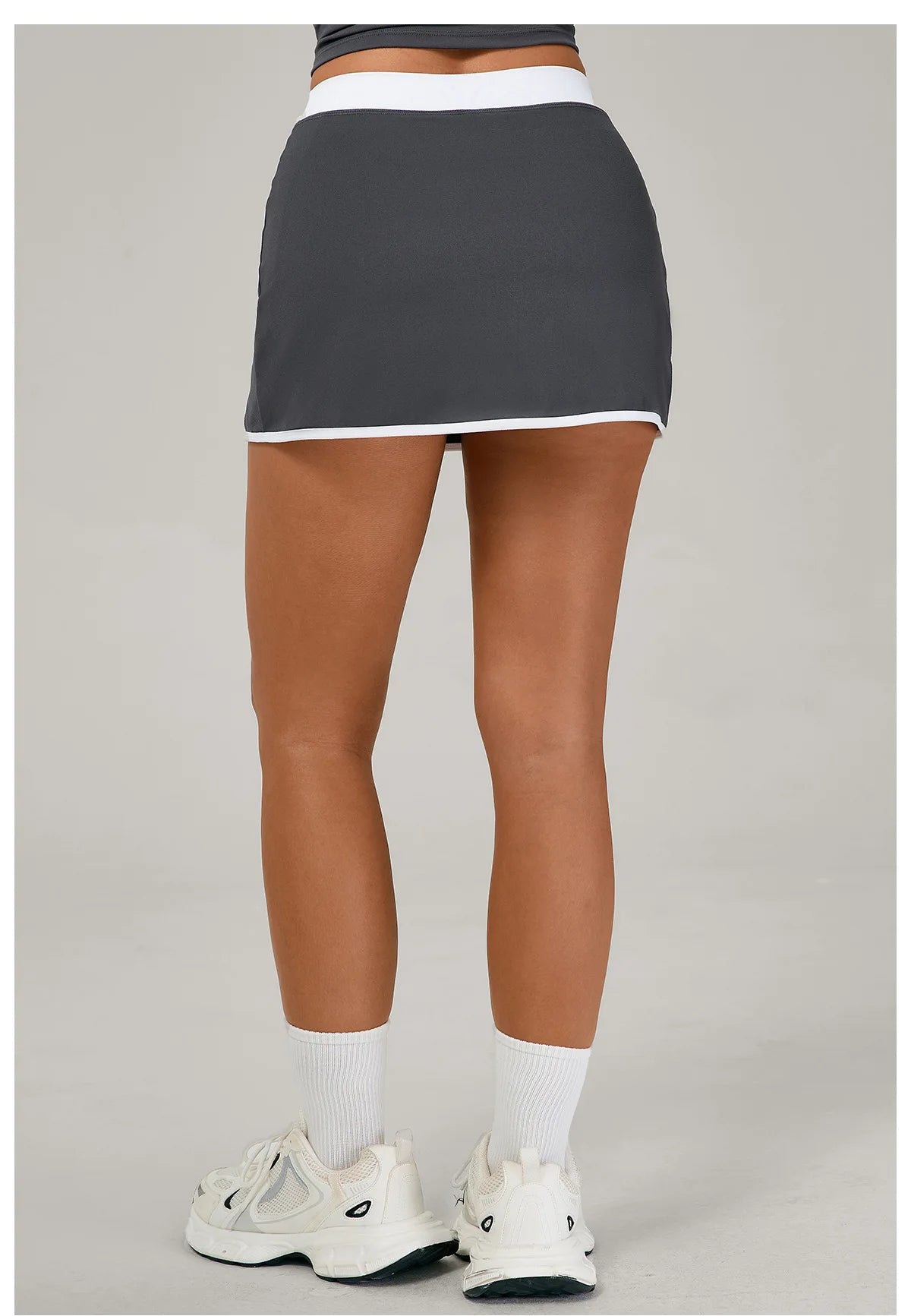 Color Blocking Sports Short Skirt Women's Yoga Short Skirt Tight Fitting Splicing Anti Glare Running Fitness Yoga Tennis Skirt