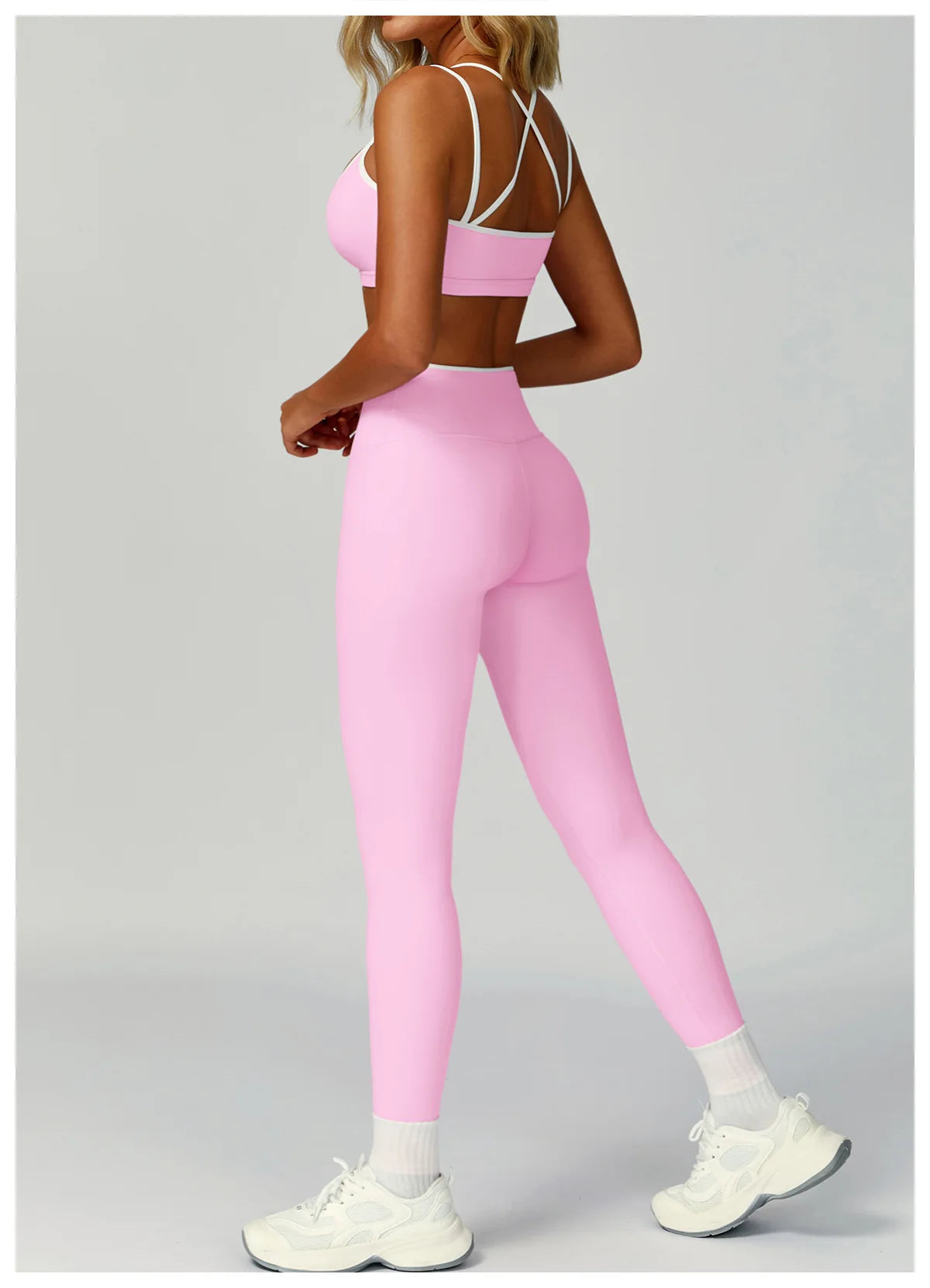 Gym Tracksuit Yoga Set 2 Pieces Workout Outfits Fitness Sportswear High Waist Leggings Sports Bra Athletic Wear Women Clothes