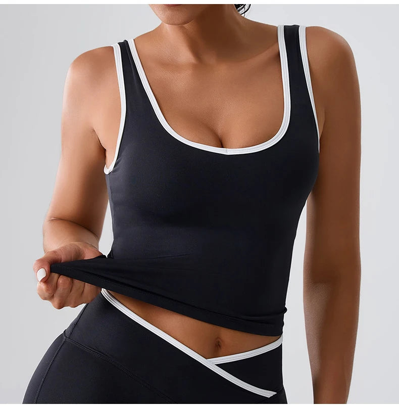 Workout Bra Fitness Yoga Bras Women Race Back Sports Bras Color Blocked Top Women Bra Sexy Breathable Underwear Women Gym Tops