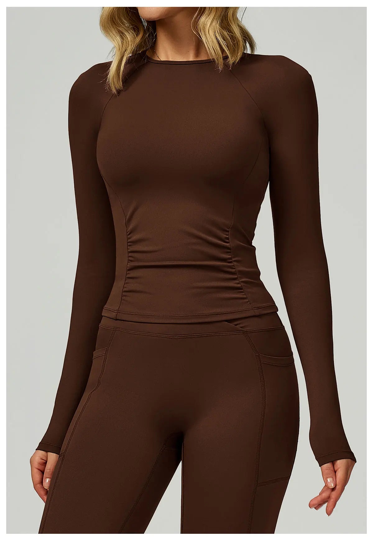 Women's Long Sleeve Top Yoga Shirts Running T-Shirt Workout Fitness Long Sleeve Gym Push Up Sports Top Sexy Training Crop Top