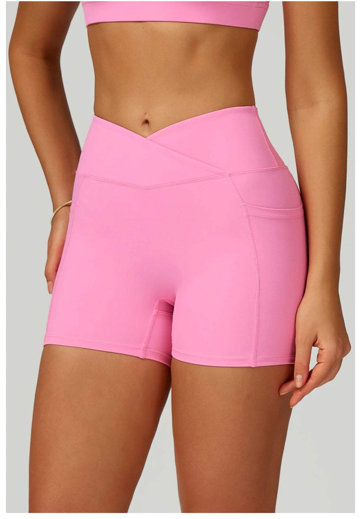 Cycling Shorts Cross Waist Head Yoga Shorts High Waist Workout Fitness Lift Butt Fitness Tights Gym Running Body Shaper Pants