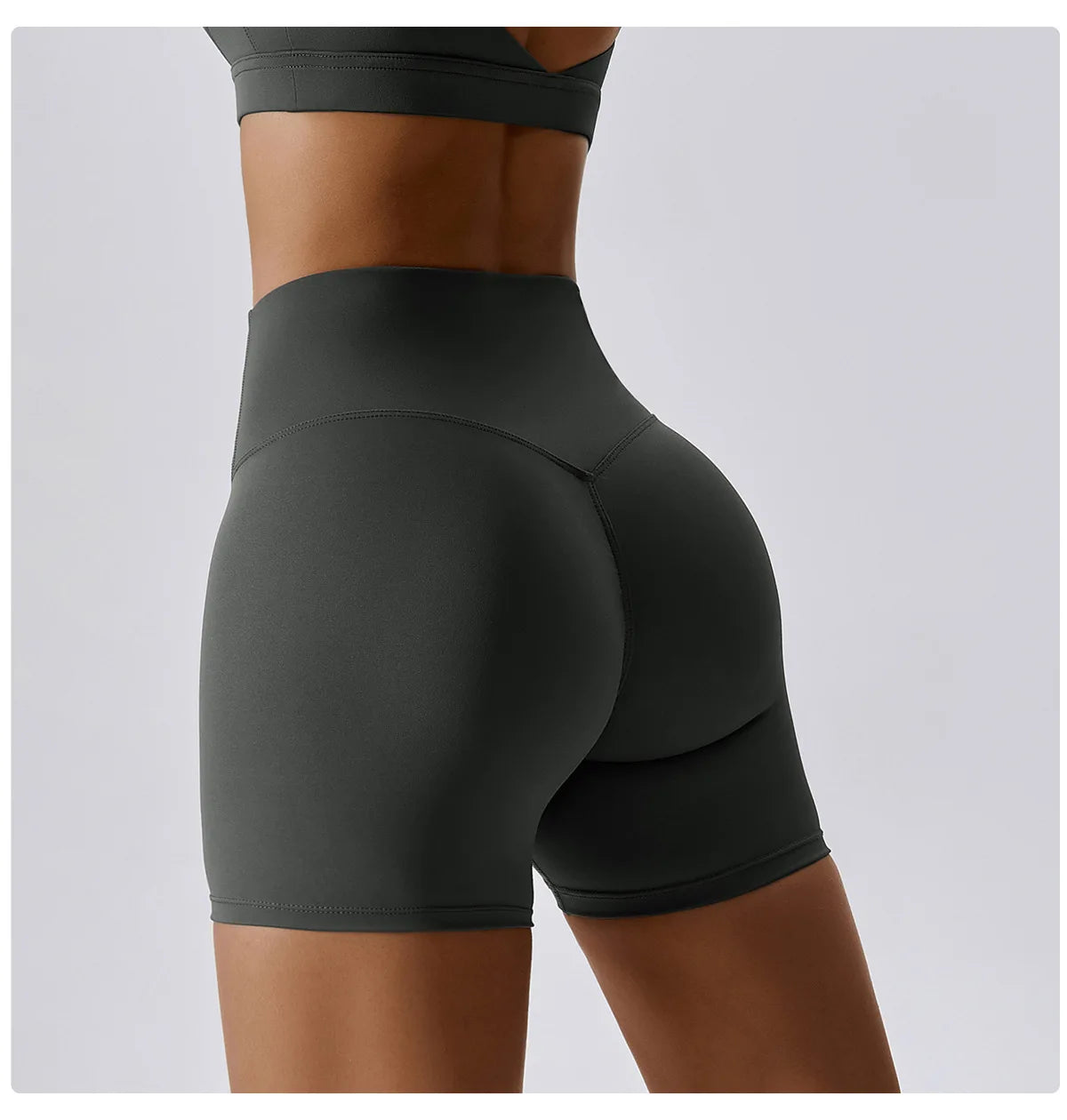 Women's Sports Yoga Shorts High Waist Hip Lift Fitness Running Cycling Quick Dry Breathable Yoga Women's Impact Yoga Shorts