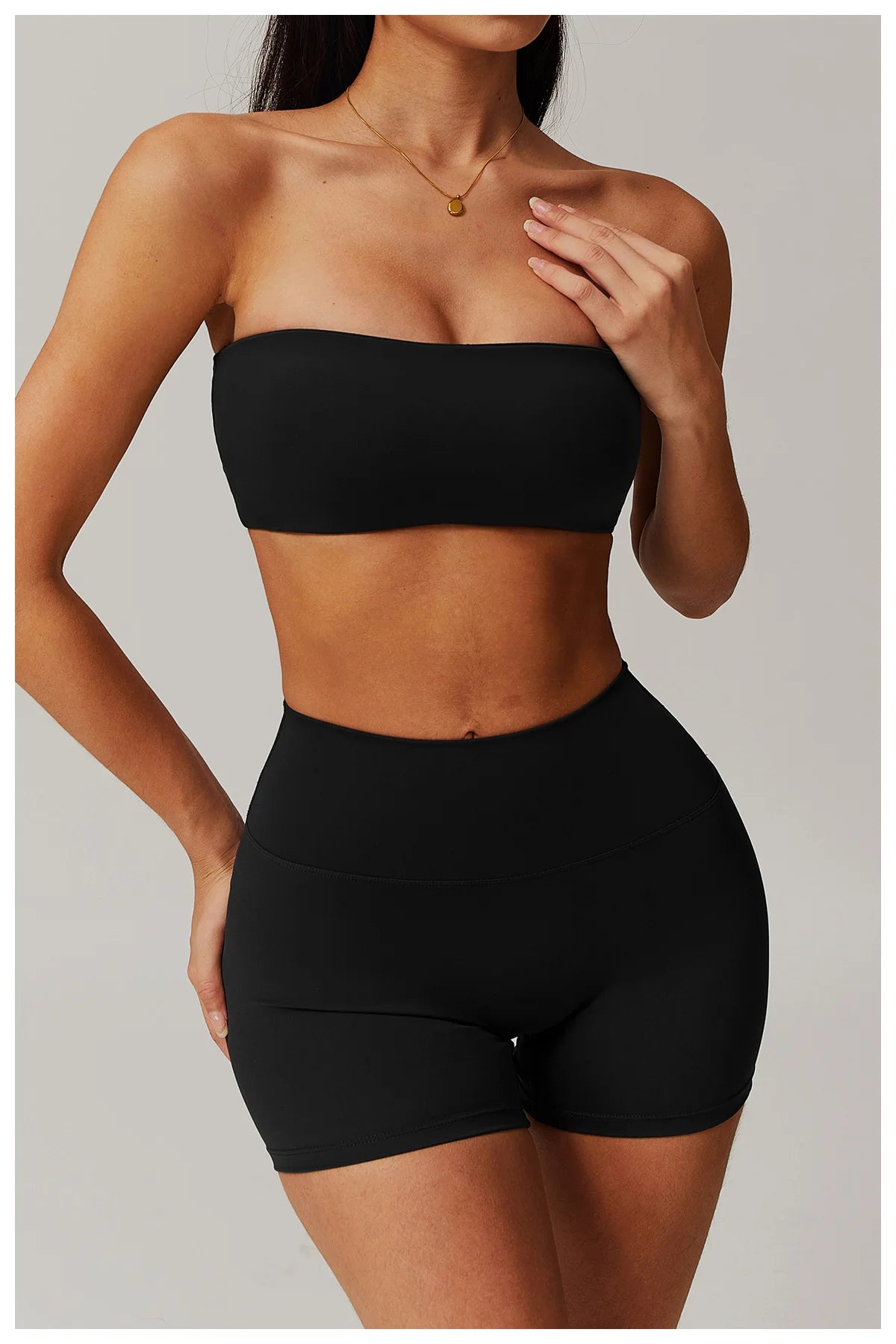 Sports Underwear Women Fitness Bra Intimate Strapless Bustier Bandeau Breathable Wrapped Chest Sports Bra Fitness Tops Yoga Bra