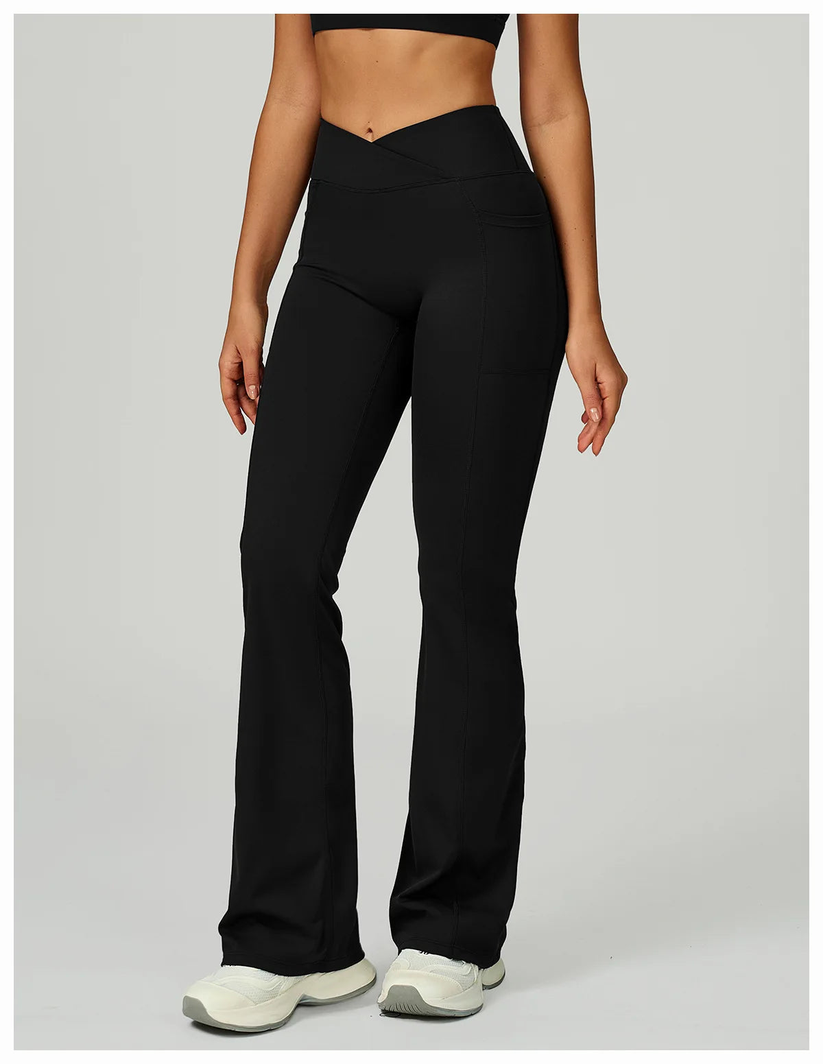 Flare Leggings Women Yoga Pants Bell-bottoms Yoga Trousers High Waist Fitness Pants Stretch Gym Casual Sports Wide Leg Pants