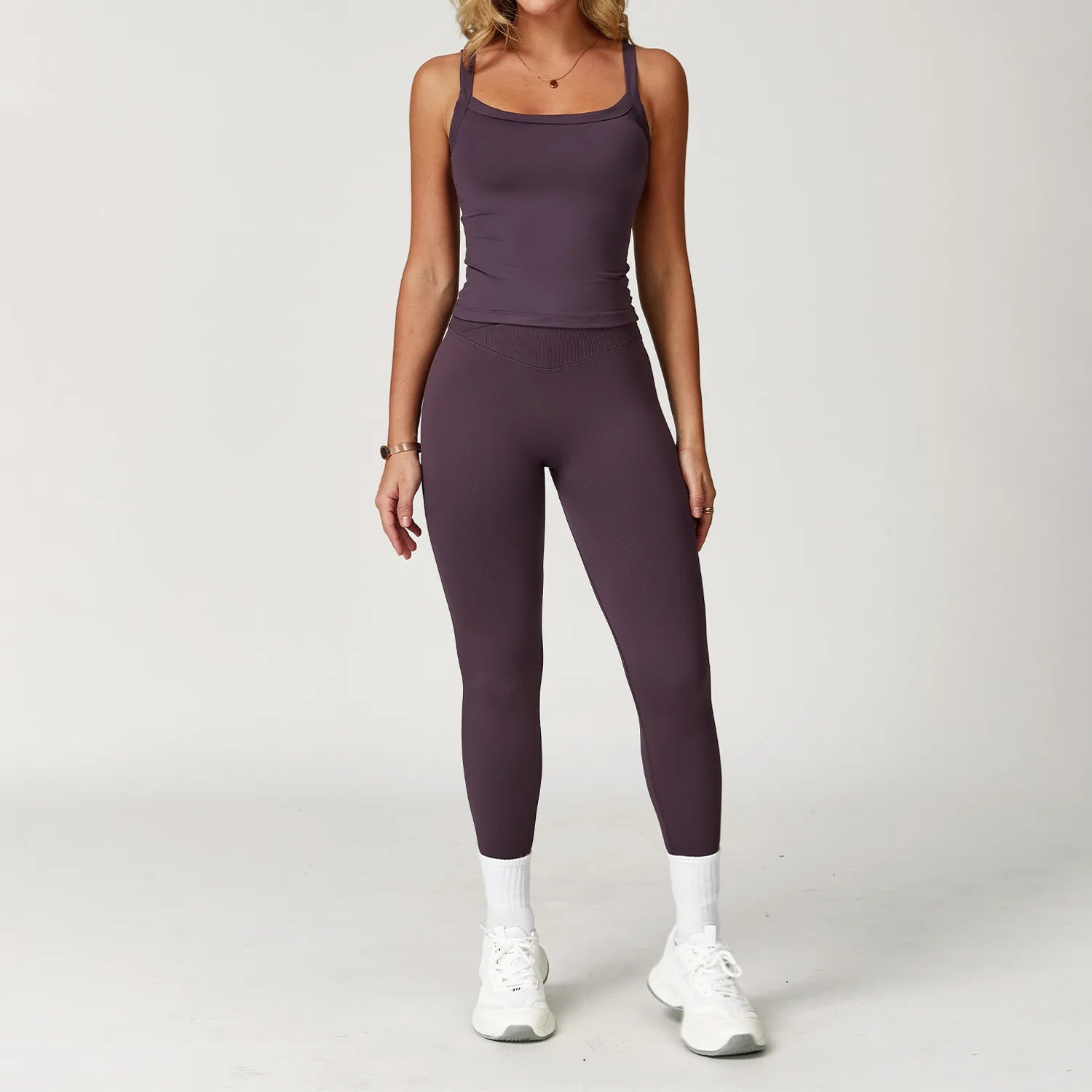 Women Tracksuit 2PCS Seamless Fitness Suit Yoga Sets Sportswear Workout Sports Bra High Waist Leggings Gym Clothing Sports Suits