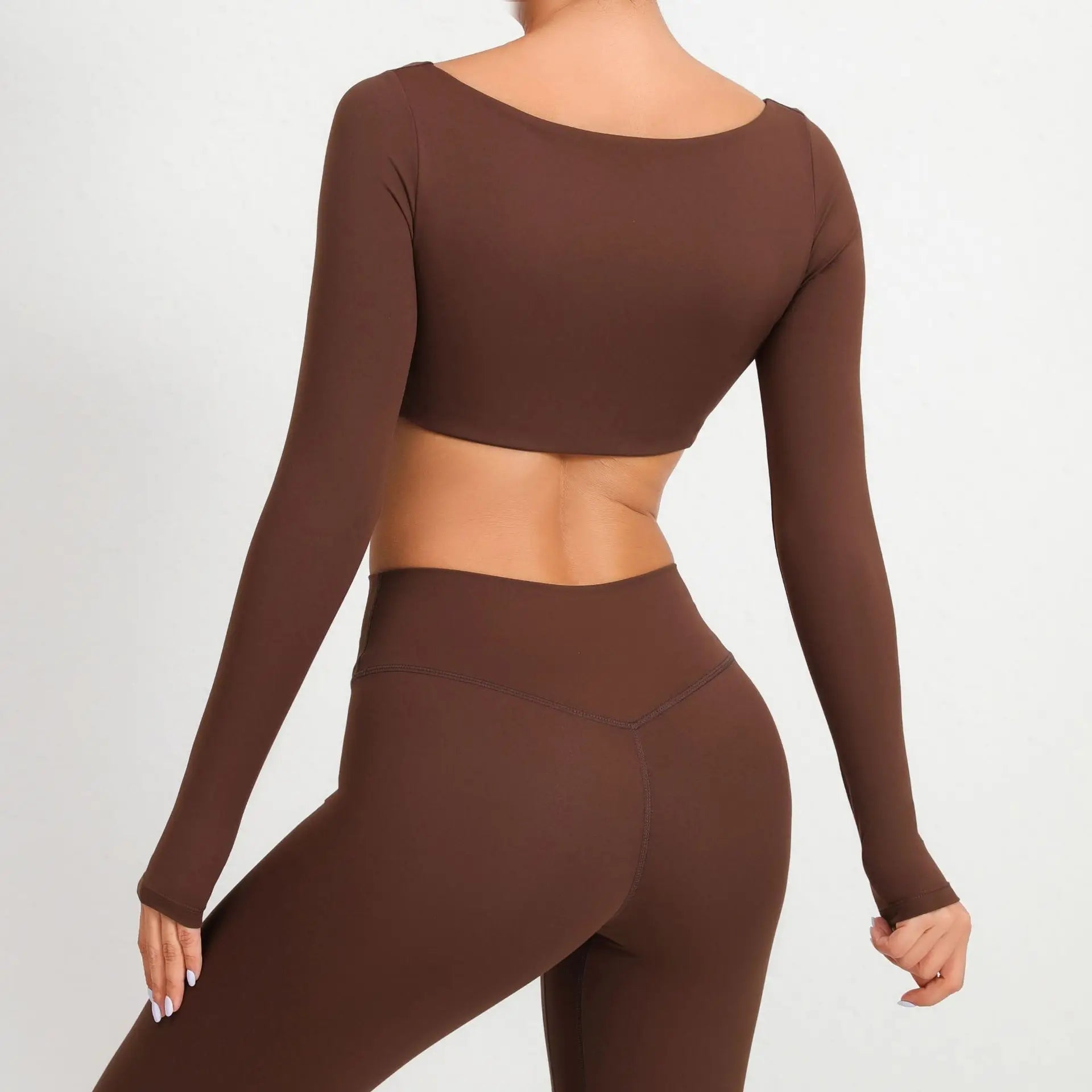 New Sport Shirt Women Clothes Sportswear Long Sleeve T-shirt for Fitness Yoga Wear Ladies Crop Top Gym Workout Top with Cups