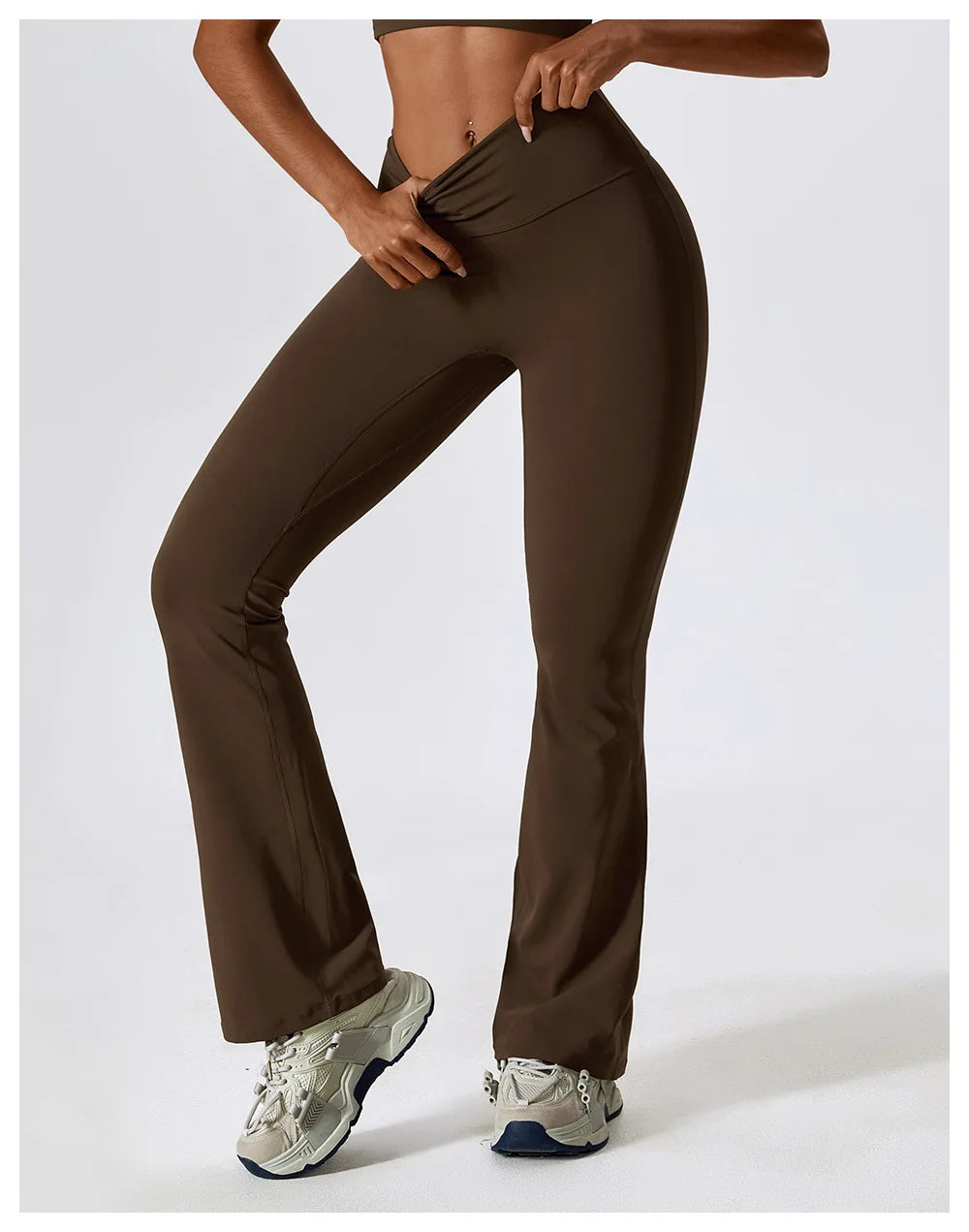Flare Leggings Yoga Pants Women High Waist Wide Leg Pant Women Gym Workout Fitness Sports Tight Flared Pant Latin Dance Trousers