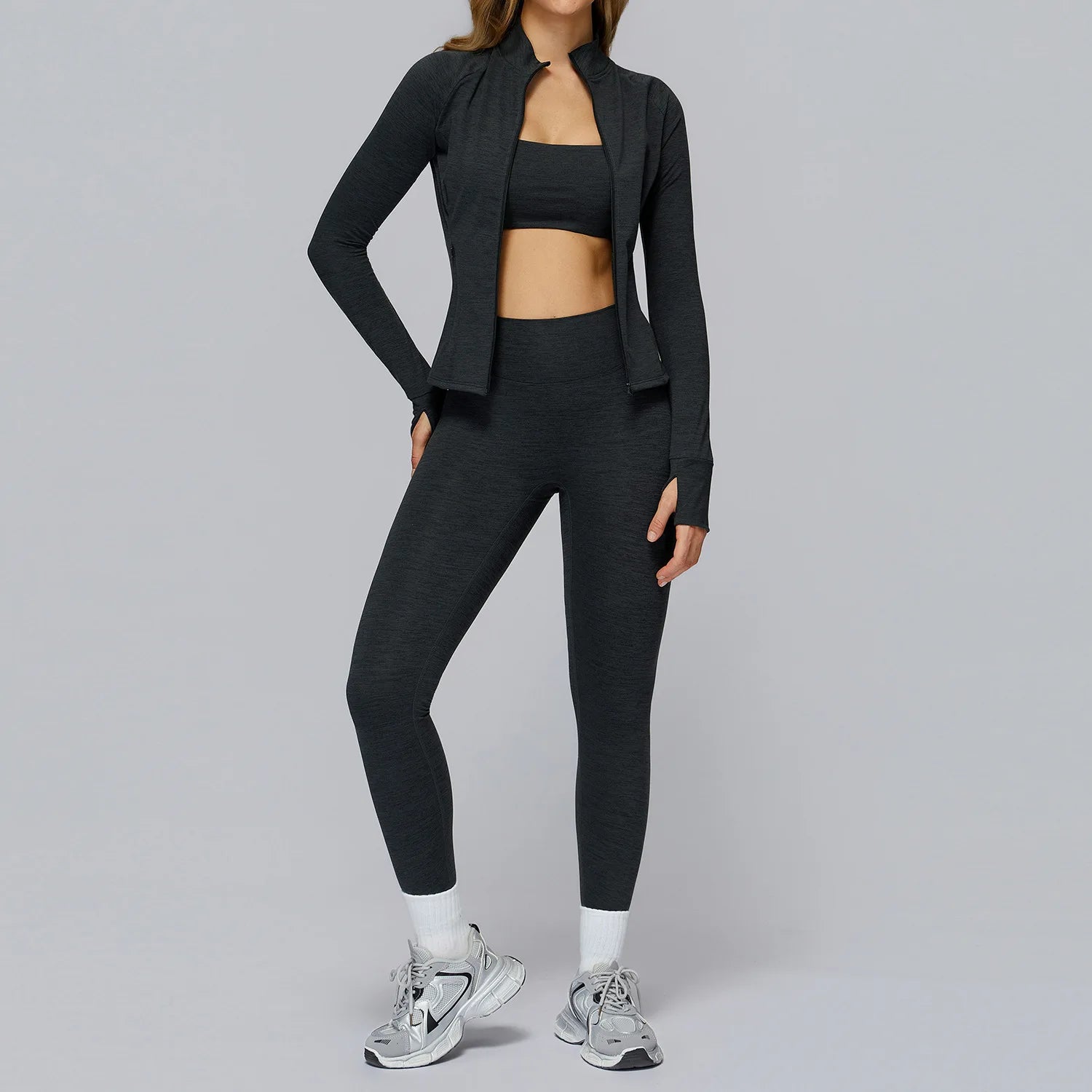 Yoga Suit 2/3PCS Sports Set Gym Set Women Tracksuit Running Workout Clothes Long Sleeve Sports Bra Athletic Wear Yoga Clothing