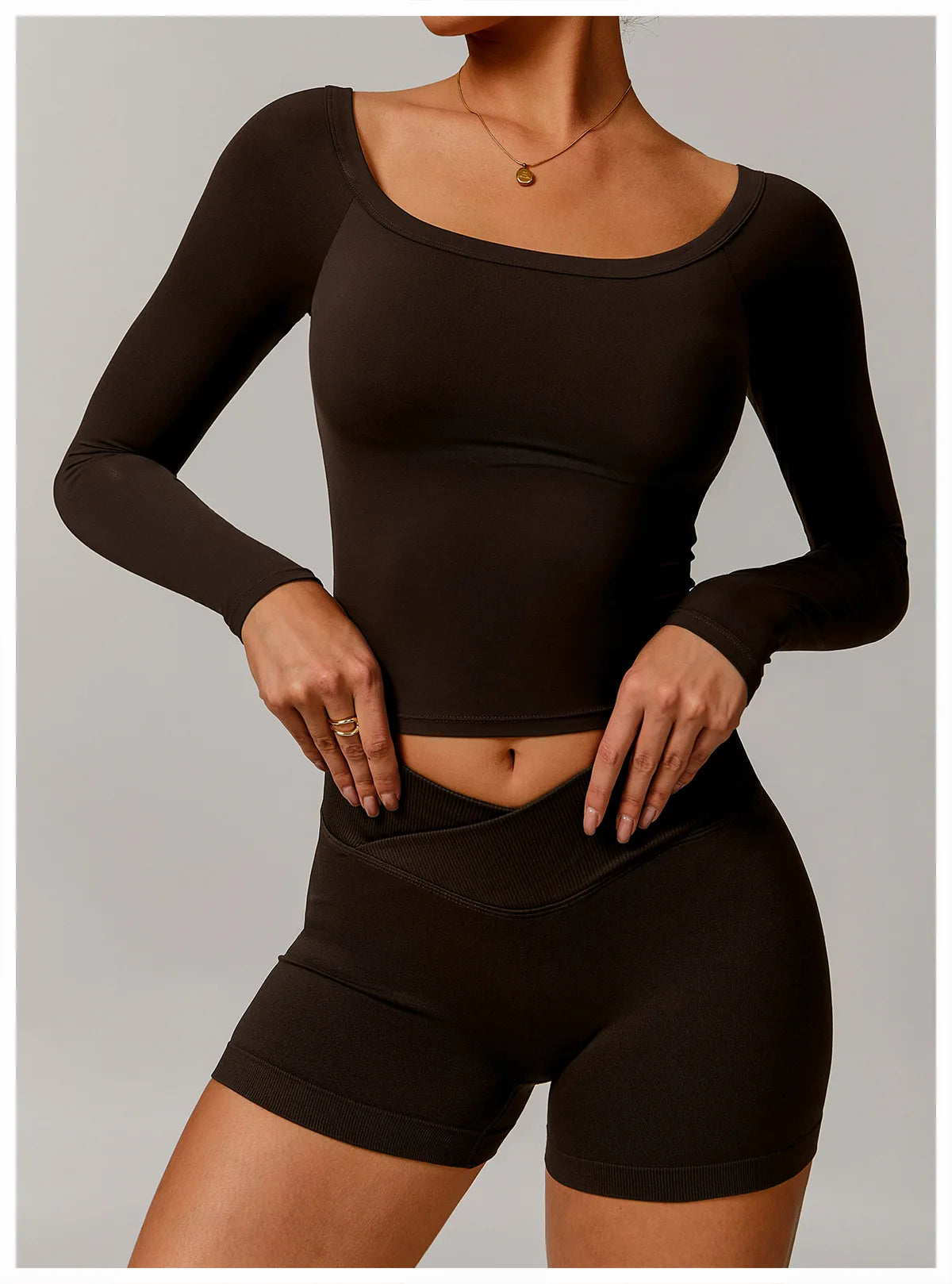 Sexy Yoga Shirts For Women Long Sleeve Fitness Running Push Up Gym Clothes Workout Dry Fit Breathable High Elastic Sports Top