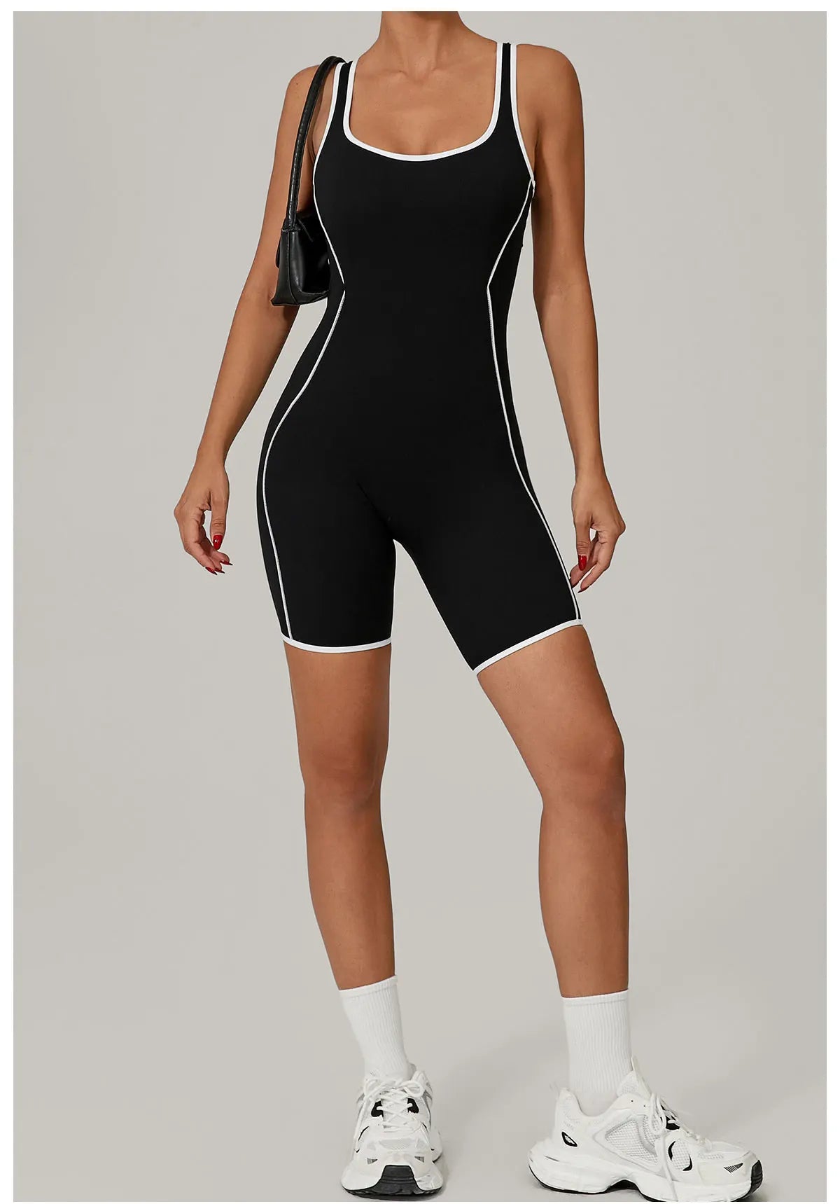Color Blocked Gym Set Women Tracksuit Yoga Suit Sportswear Women Sports Jumpsuit Fitness Rompers Female Push Up Workout Bodysuit