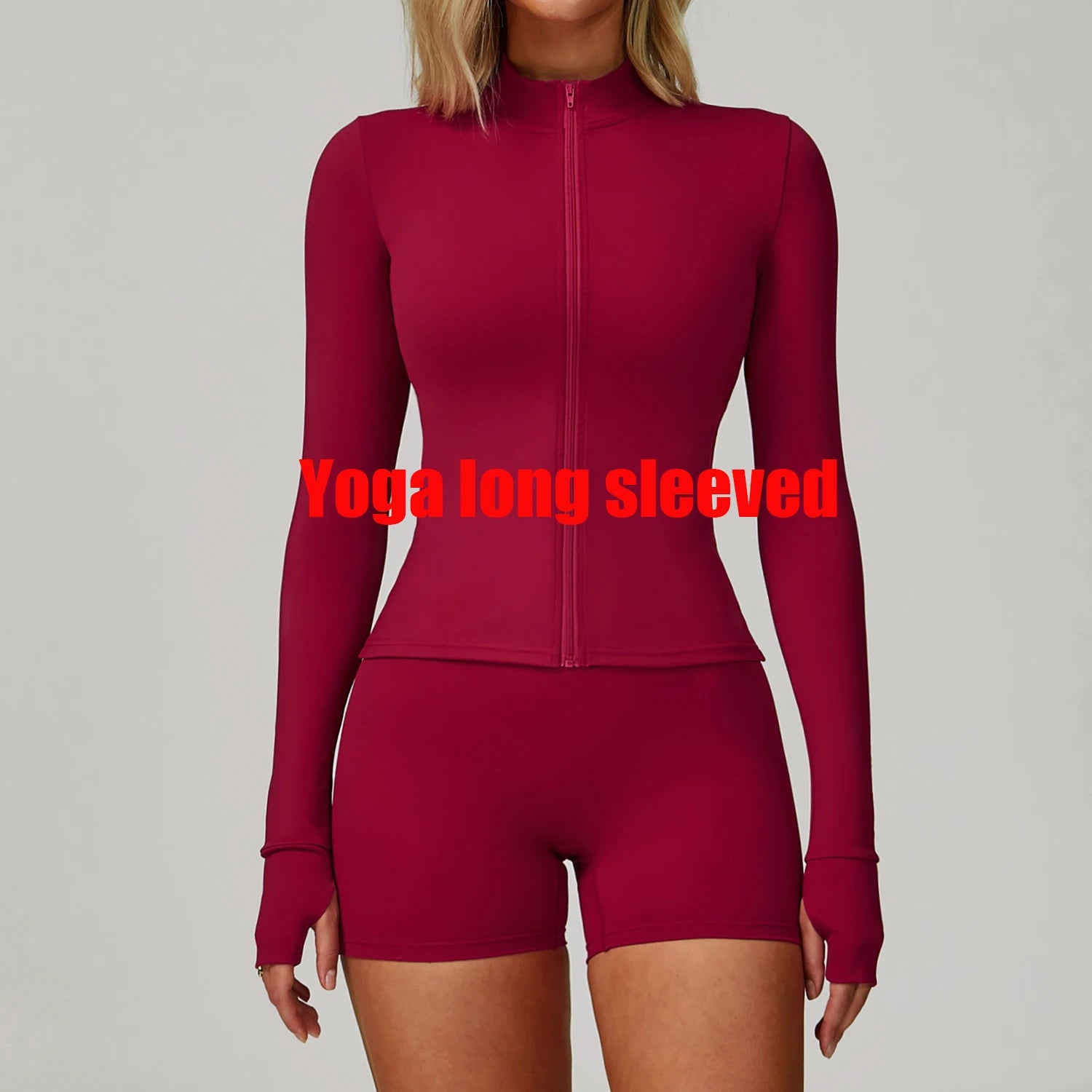 Zipper Yoga Shirts For Women Jacket Long Sleeve Fitness Running Gym Clothes Workout Dry Fit Breathable High Elastic Sports Top