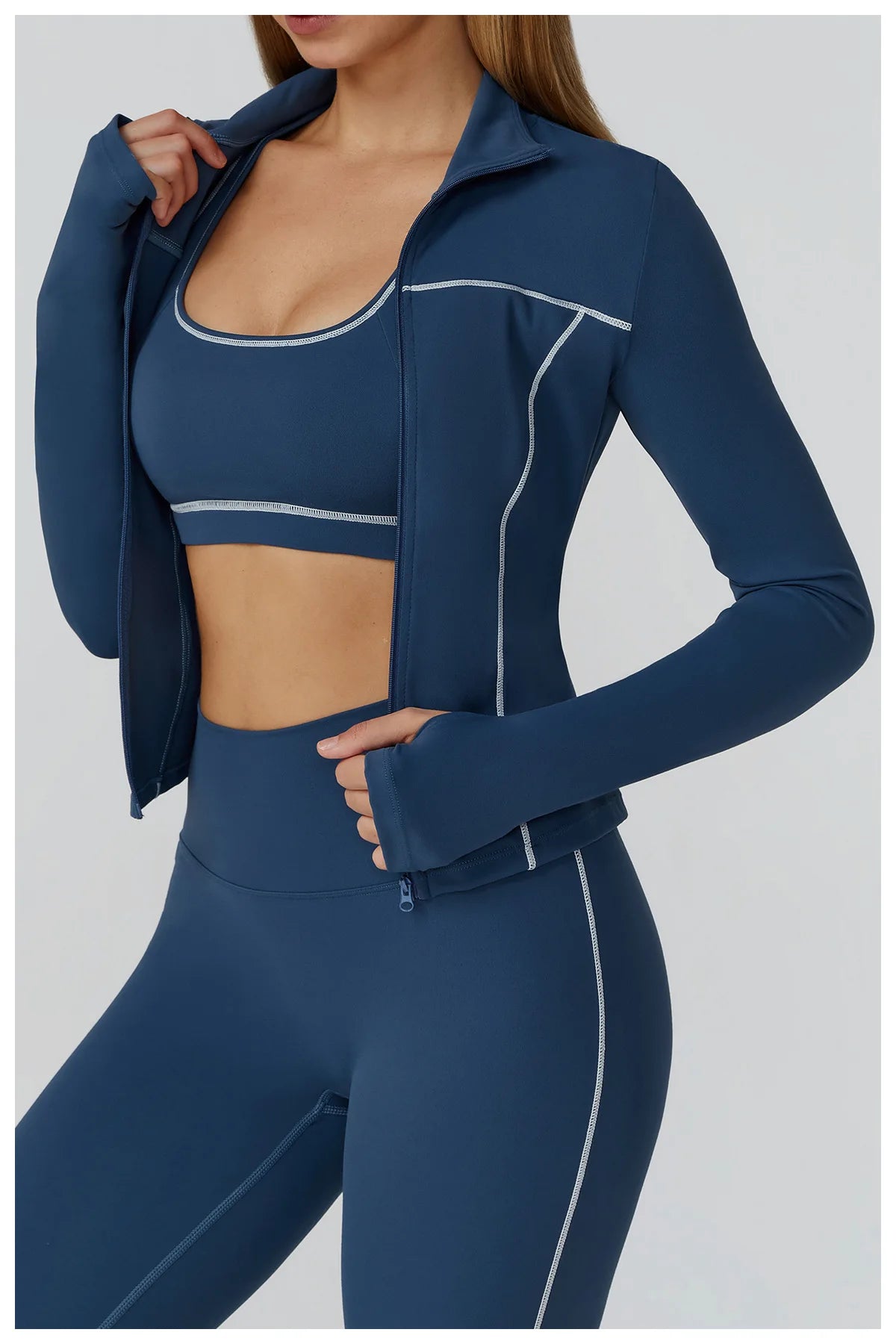 Yoga Clothes Women Sport Jacket Running Long Sleeve Shirt Sports Jackets Top Workout Coat Gym Training Clothing Workout Yoga Top